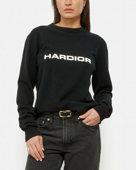 Pull à col rond HardDior en laine et cachemire noirs Dior - S