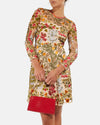 REDValentino Multi Colorful Lace Embroidered Flower Long Sleeve Dress - XS