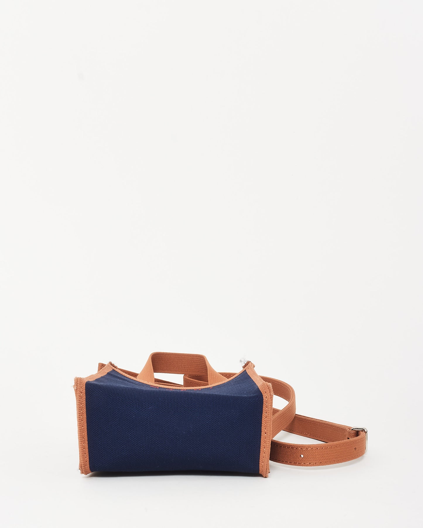 Marni Navy Blue & Brown Canvas Museo Nano Crossbody Bag
