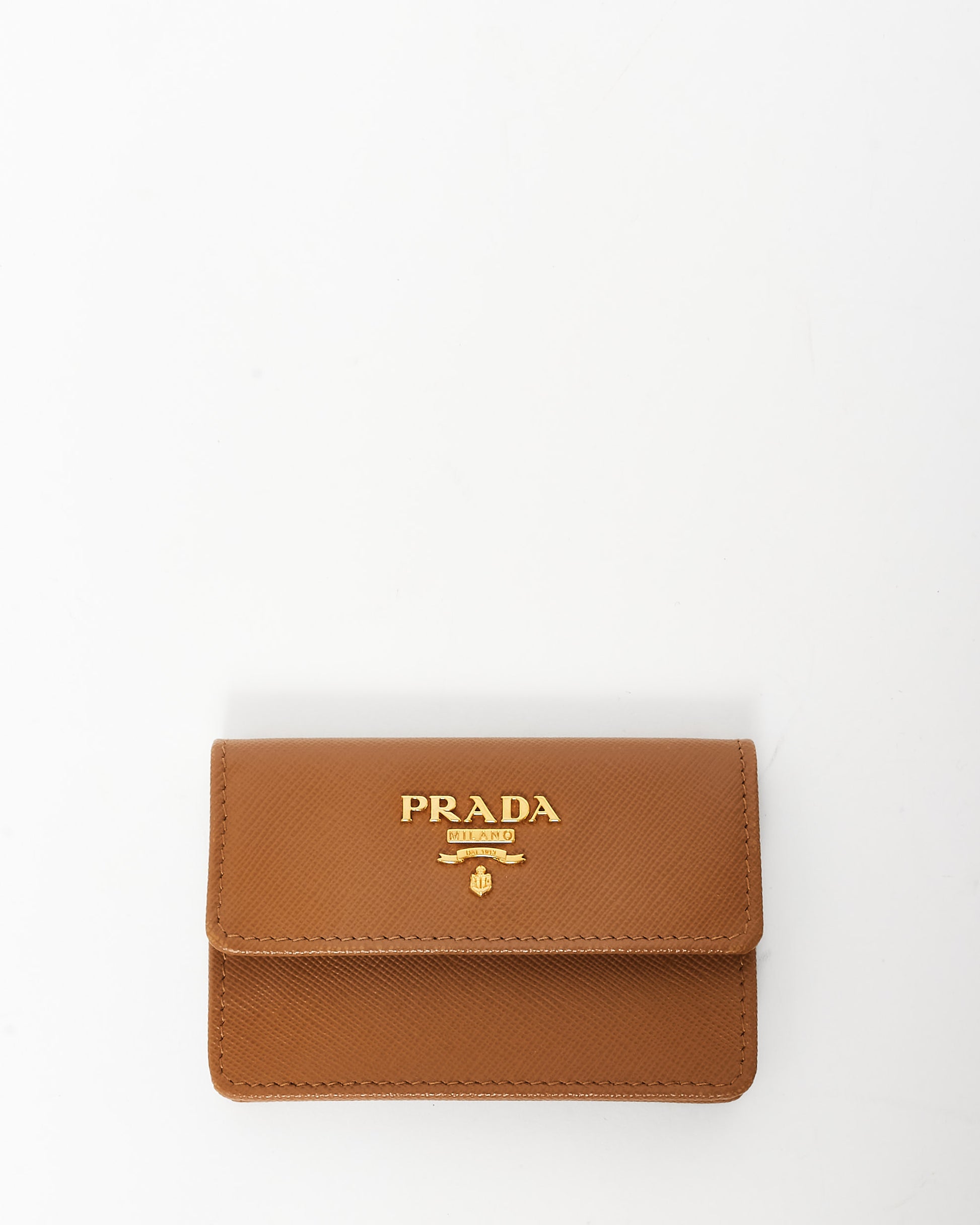 Prada Bag Prada Logo Card Holder Buy Prada Camel Saffiano Leather