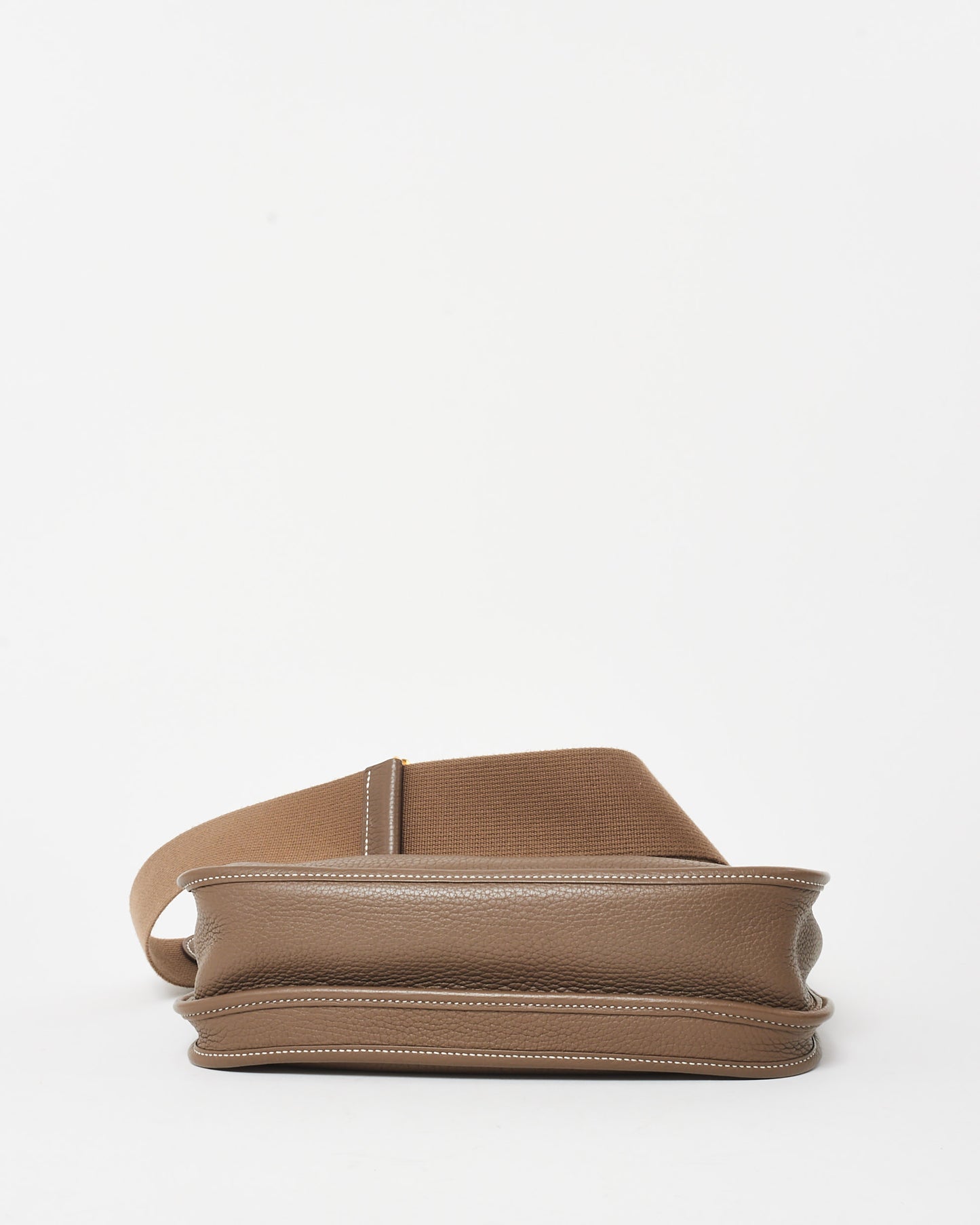 Hermès Étoupe Clemence Leather Evelyne III Bag