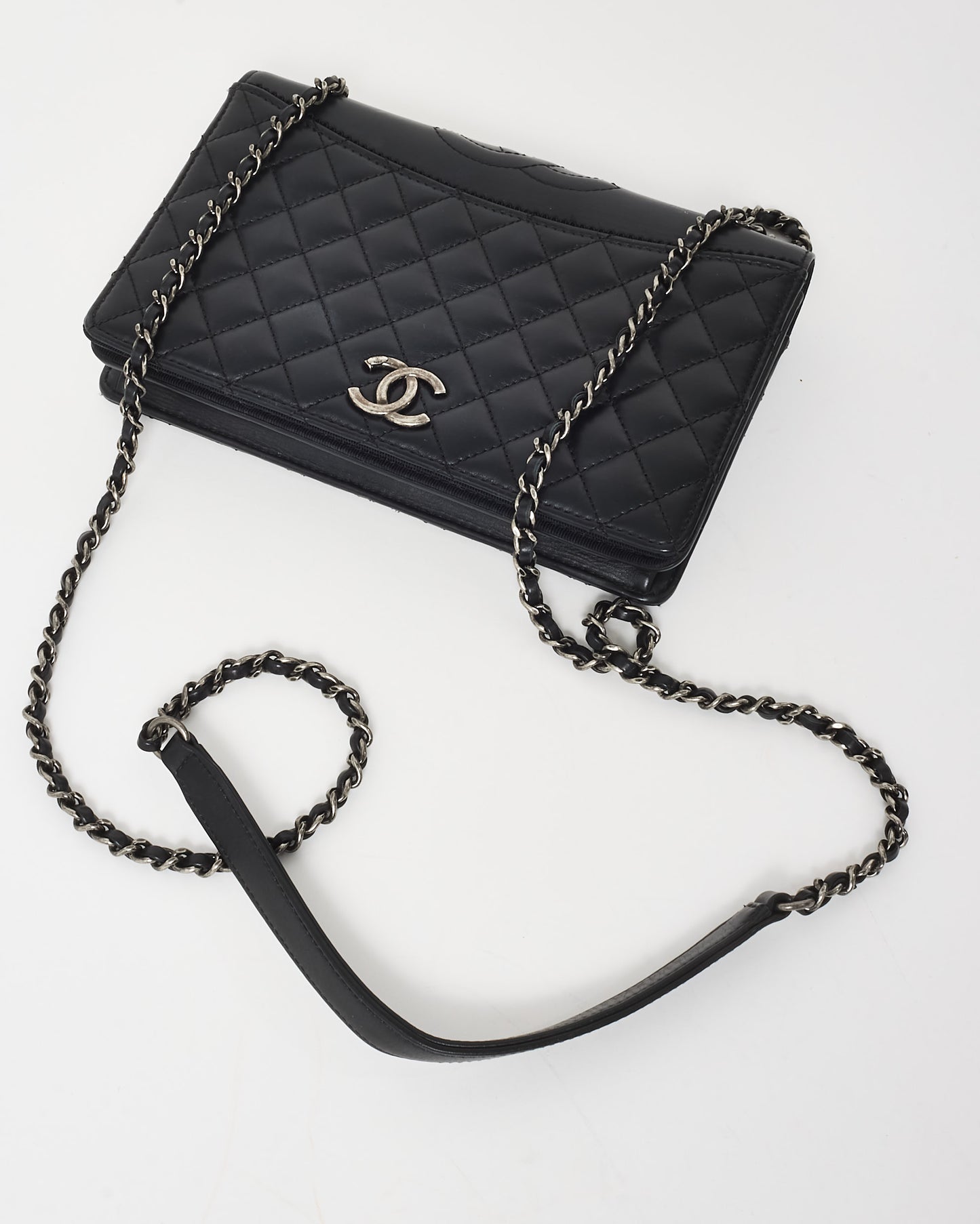 Chanel Black Lambskin Ballerina Flap Crossbody Bag