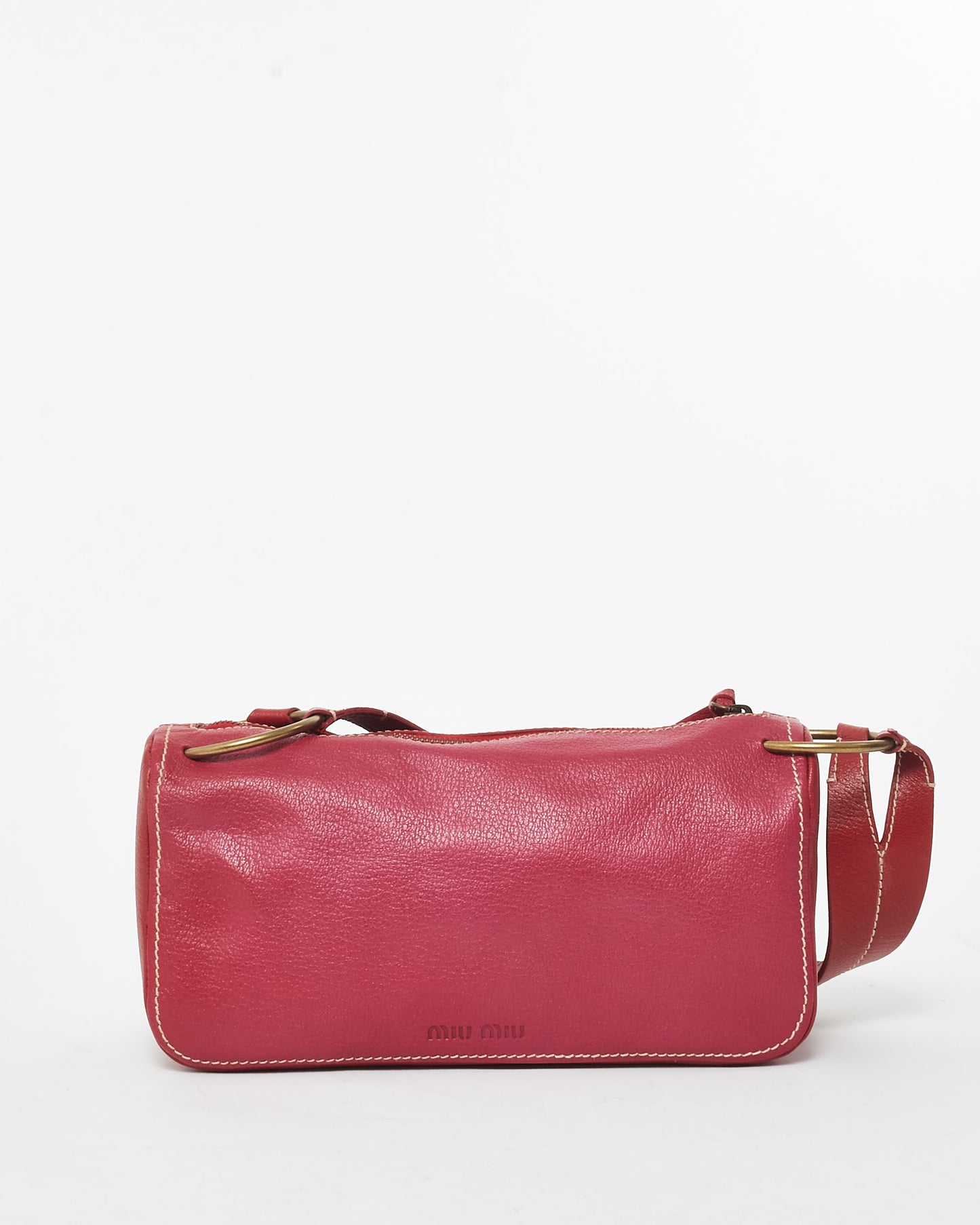 Miu Miu Vintage Pink & Red Leather Shoulder Bag