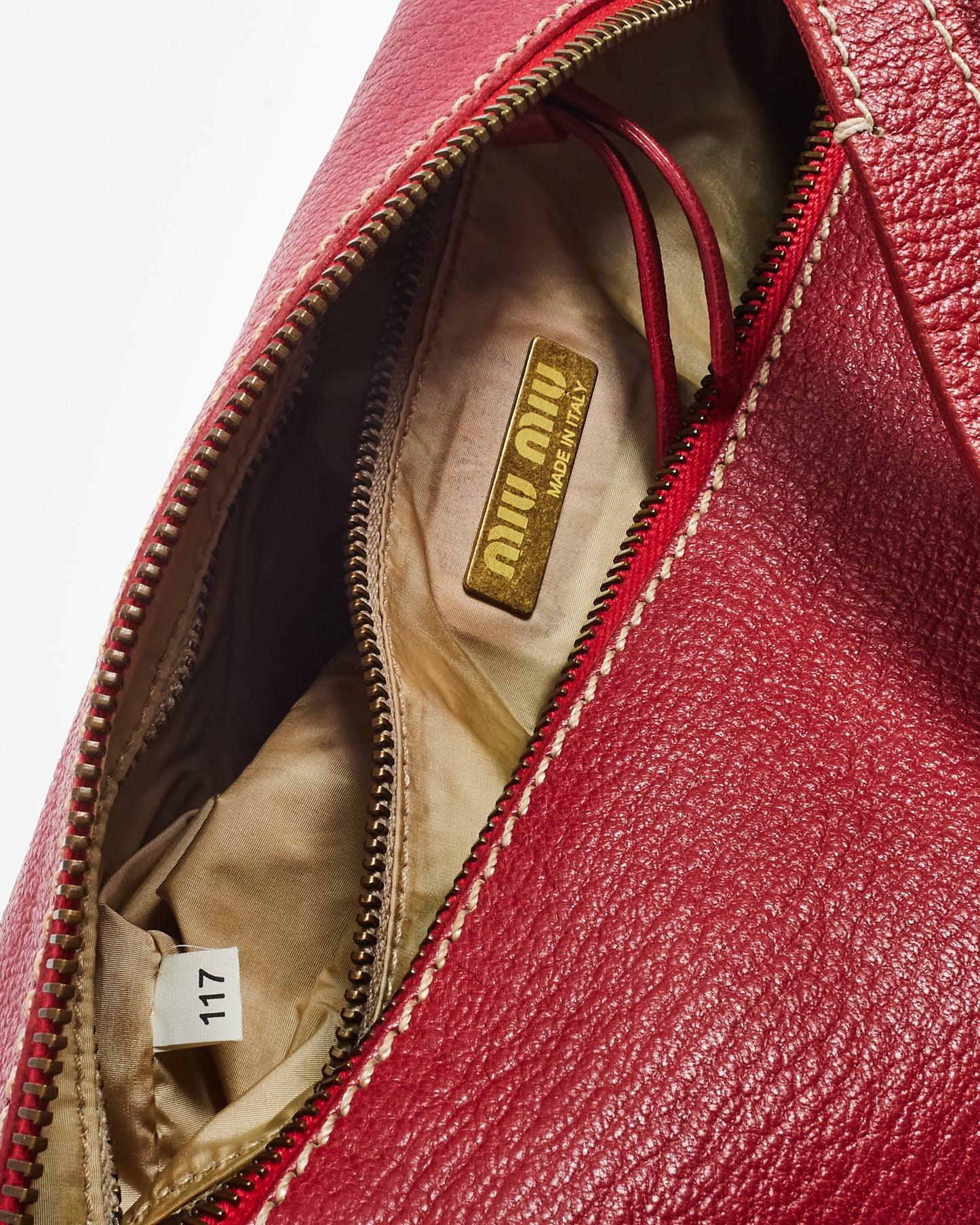 Miu Miu Vintage Pink & Red Leather Shoulder Bag