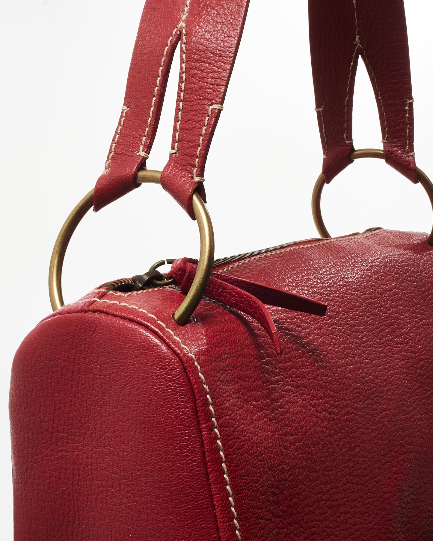 Miu Miu Vintage Pink & Red Leather Shoulder Bag