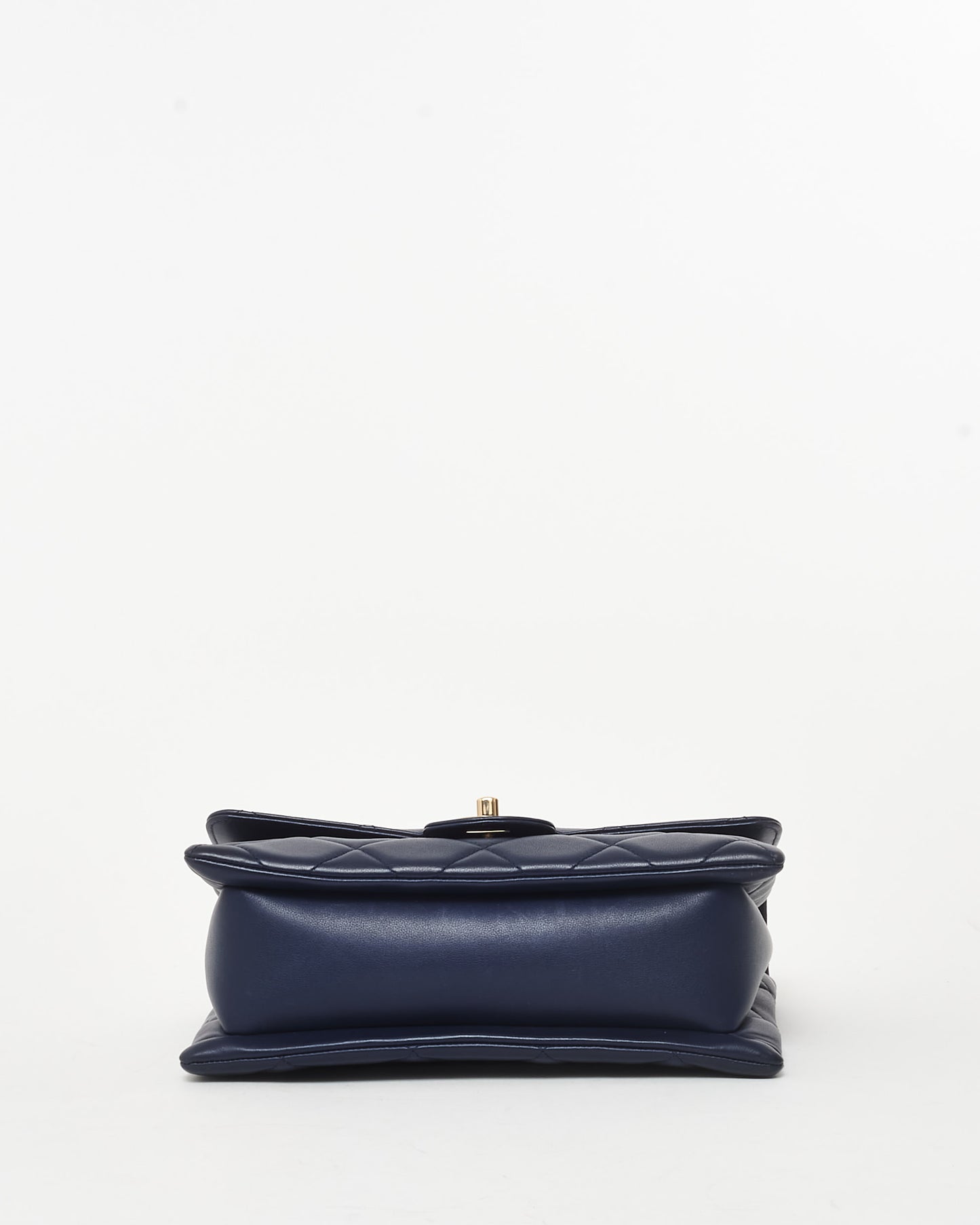 Chanel Navy Blue Lambskin Leather CPHW Seasonal Flap Bag