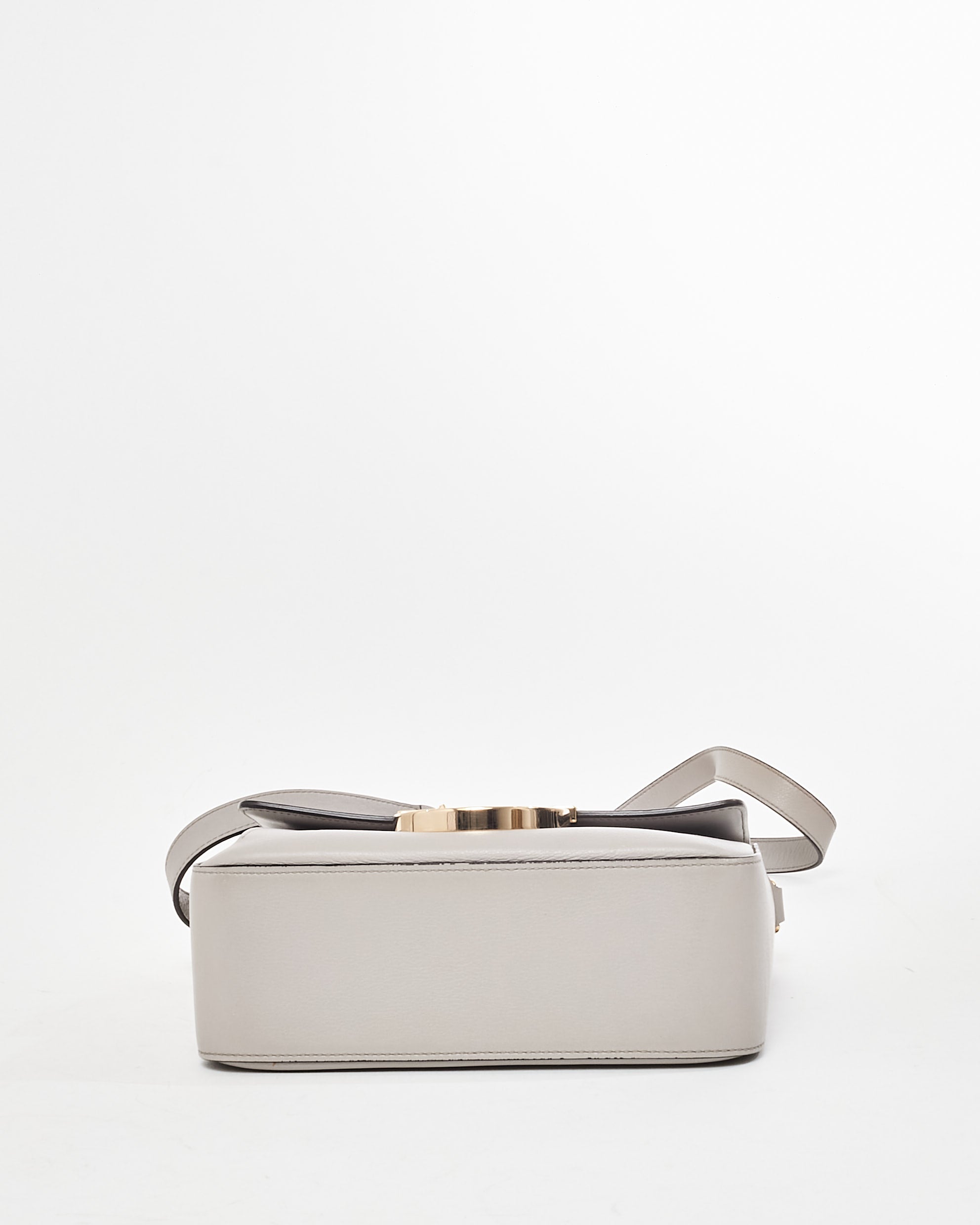 Buy Salvatore Ferragamo Grey Mini Tassel Gancini Lock Flap