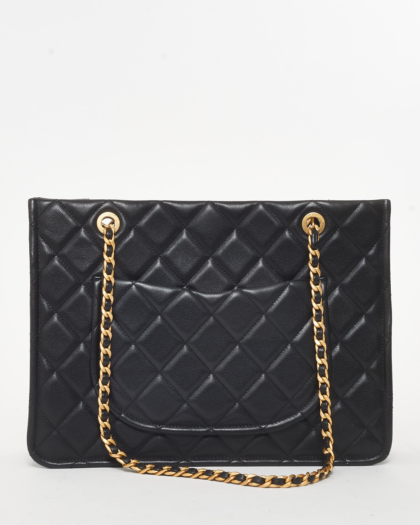 Chanel Black Caviar Leather Sweet Classic Shopping Tote Bag GHW