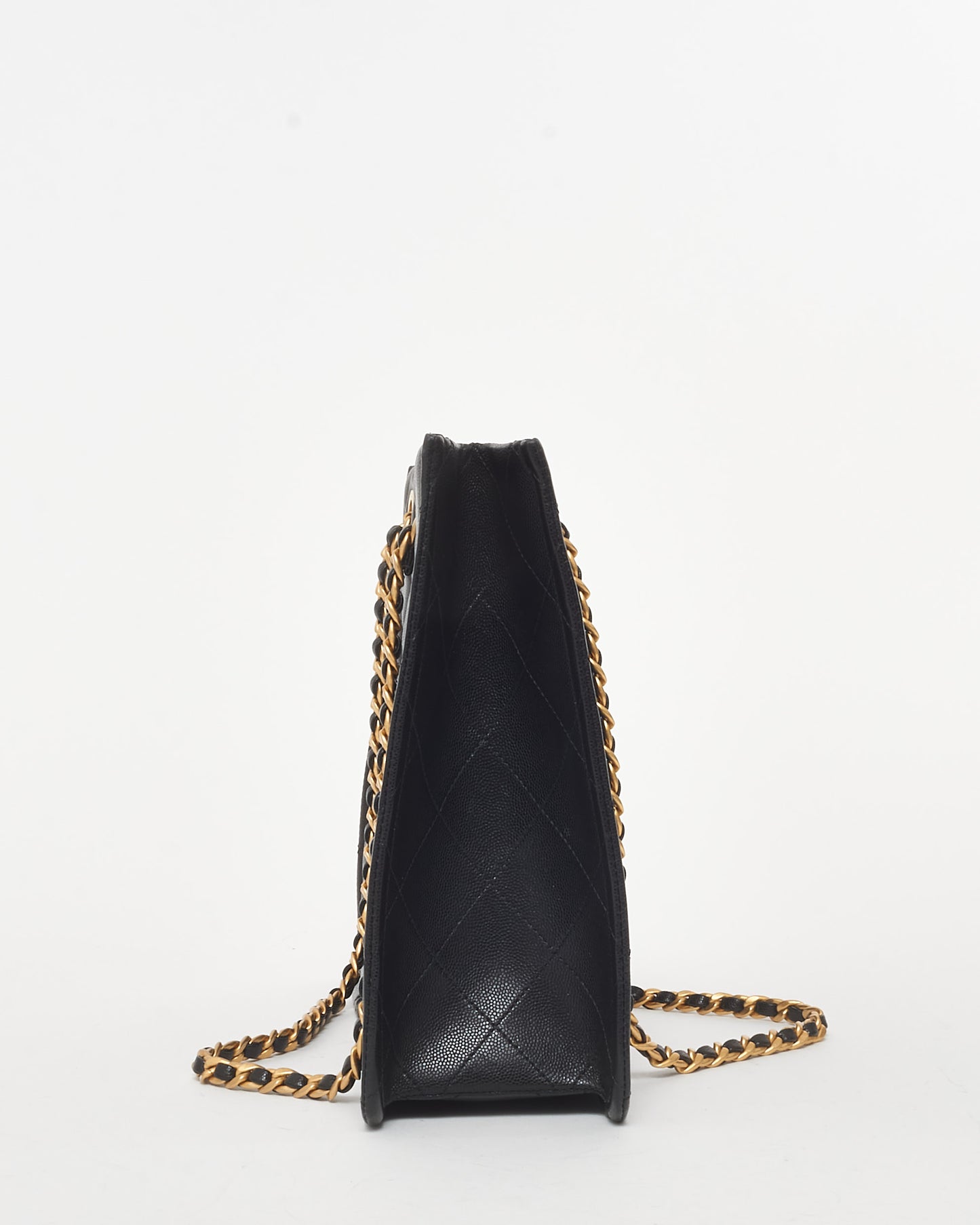 Chanel Black Caviar Leather Sweet Classic Shopping Tote Bag GHW