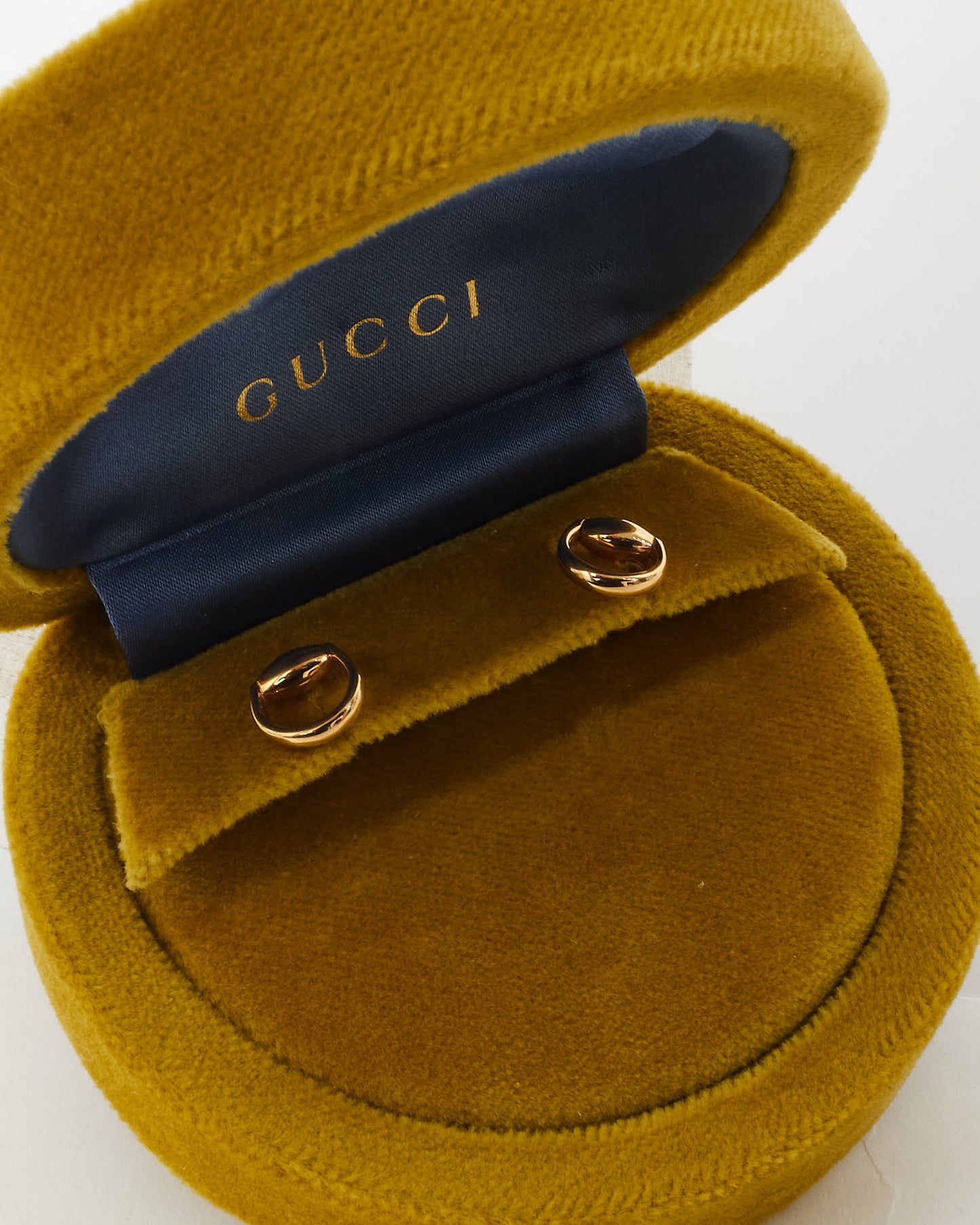 Gucci 18K Yellow Gold Horsebit Stud Earrings