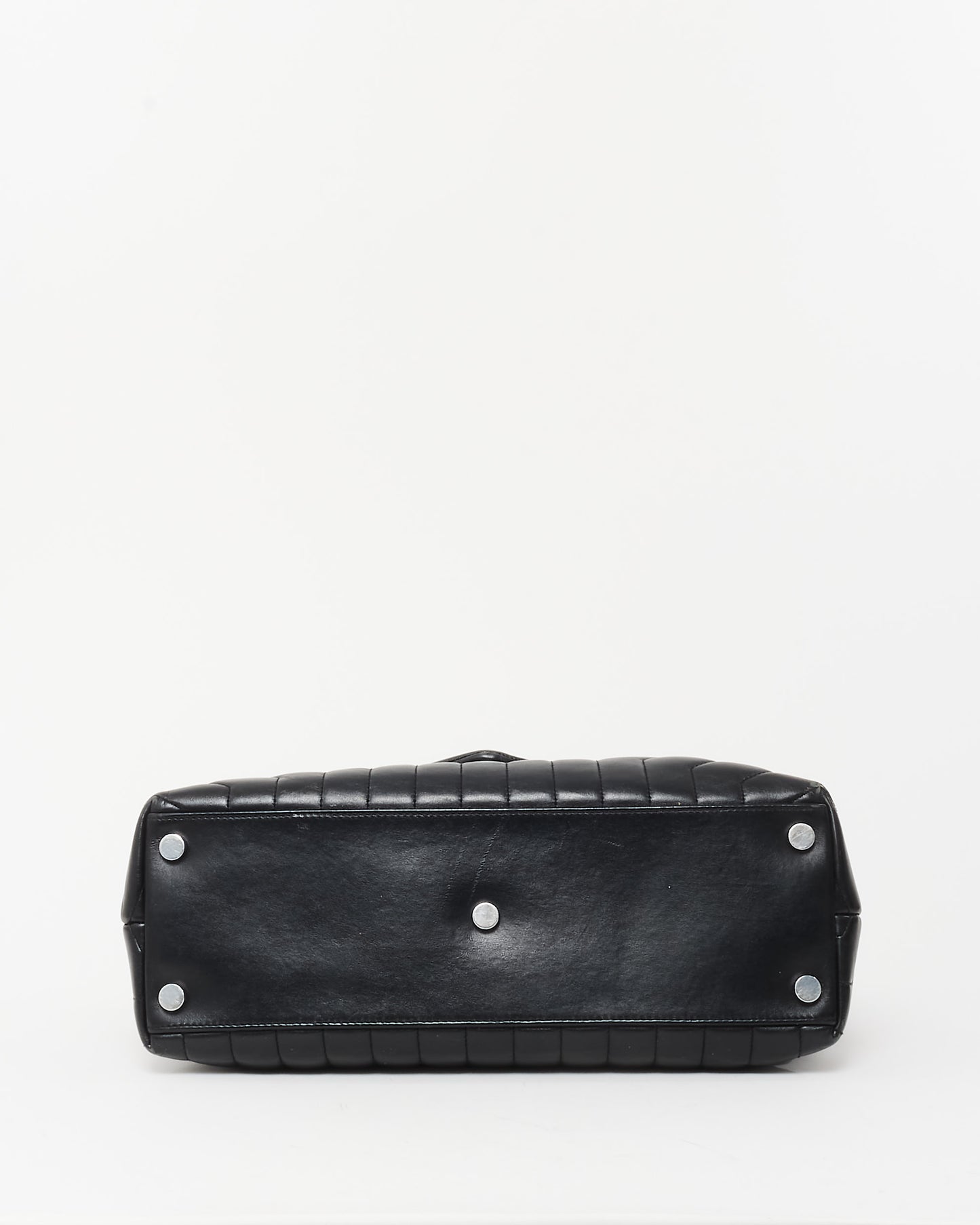 Saint Laurent Black Leather Large Loulou SHW Shoulder Bag