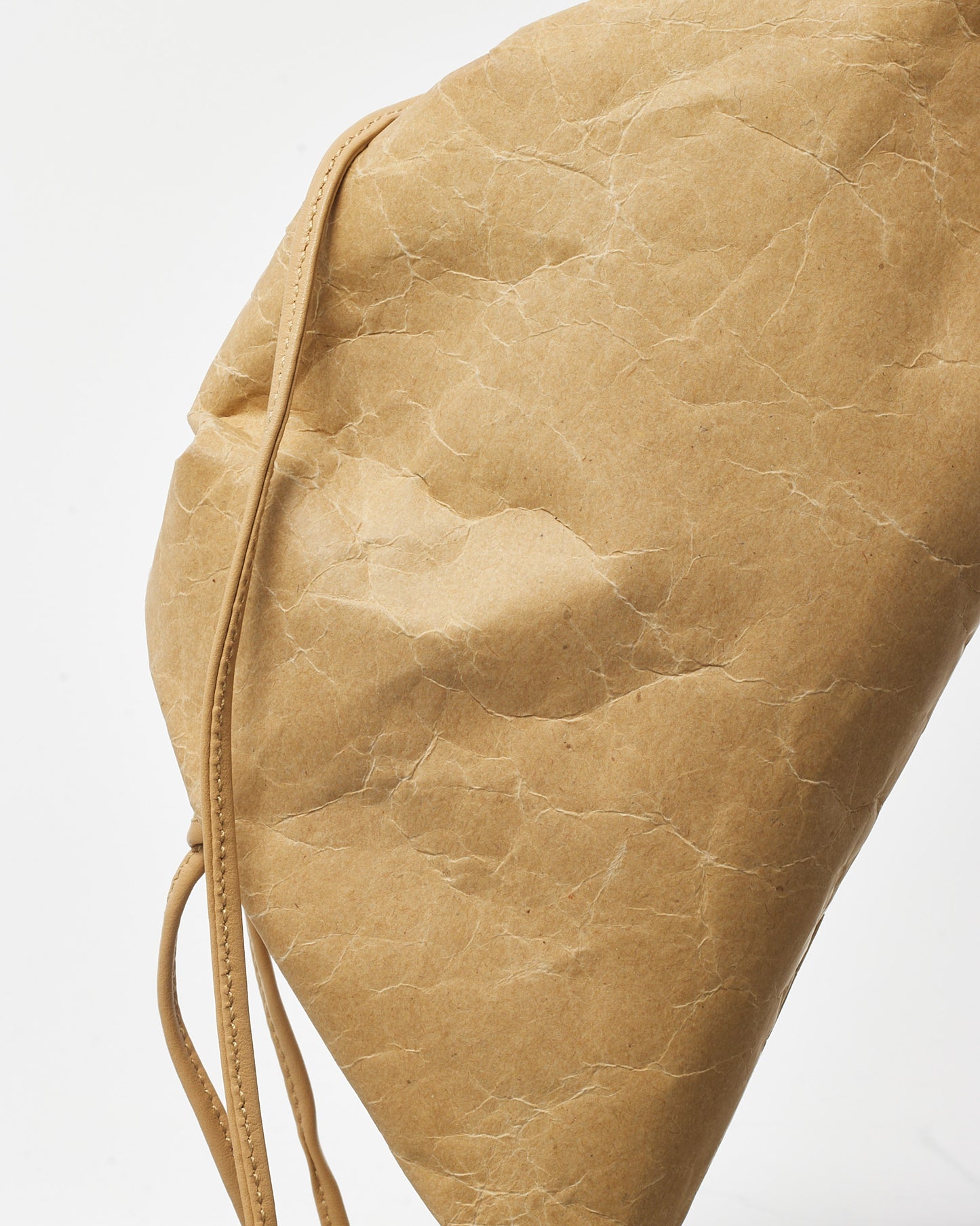 Bottega Veneta Beige Kraft Paper and Leather Mini Pouch Crossbody Bag