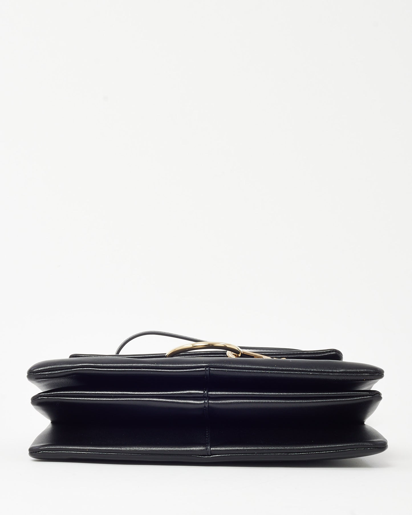 Chloé Black Leather Medium Faye Day Top Handle Bag with Crossbody Strap