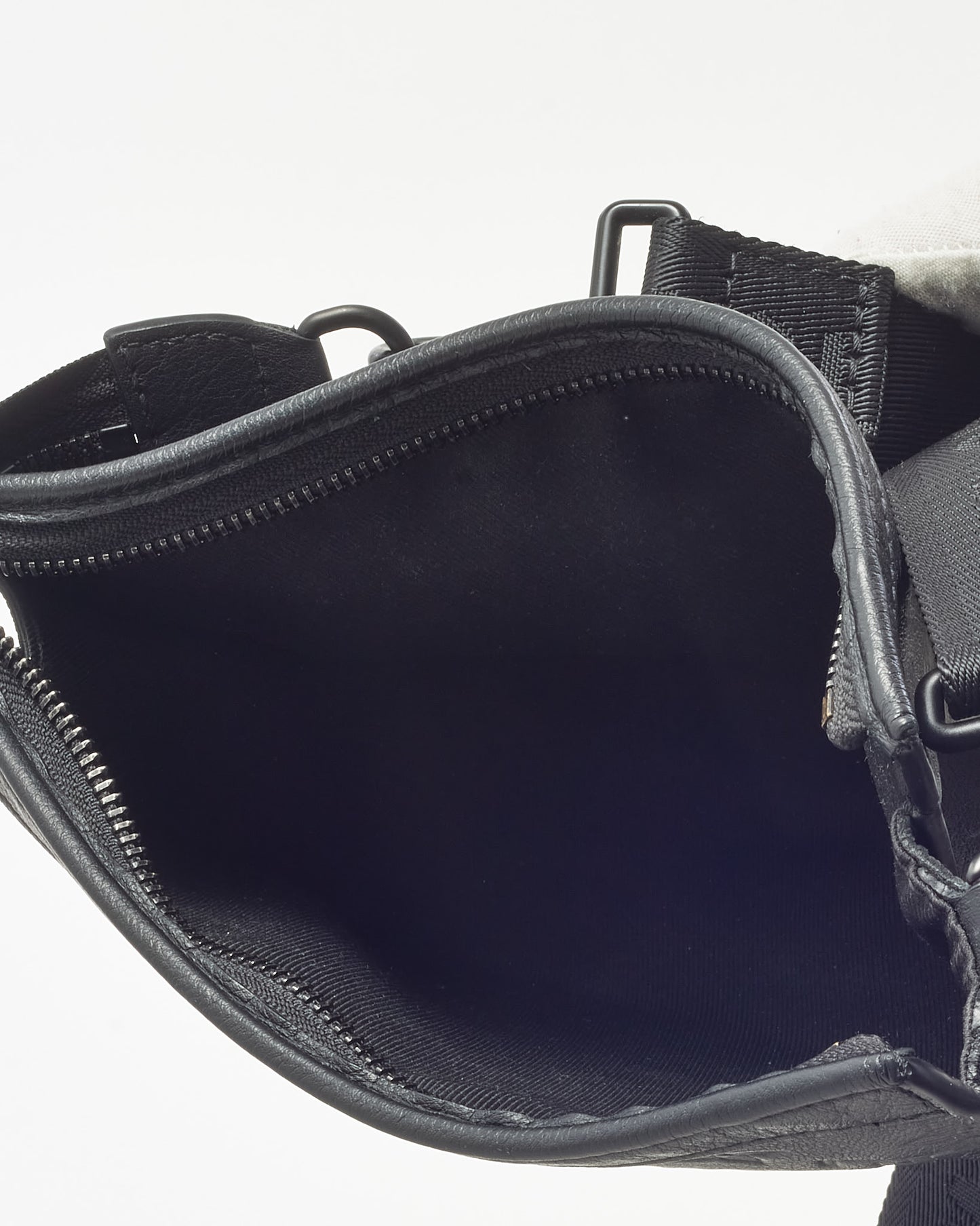 Louis Vuitton Black Monogram Shadow Leather Gaston Wearable Wallet Crossbody Bag