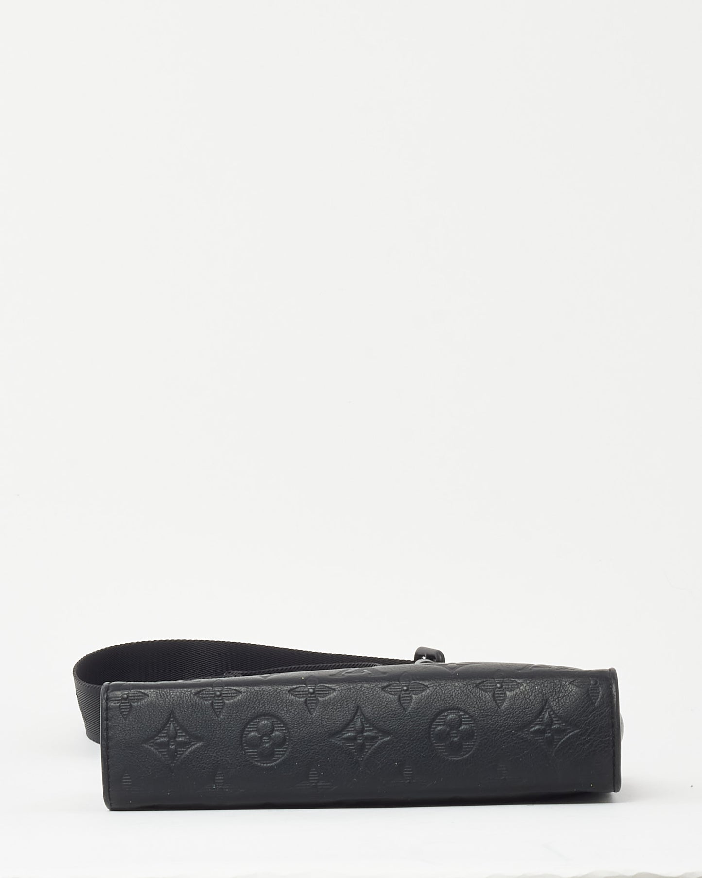 Louis Vuitton Black Monogram Shadow Leather Gaston Wearable Wallet Crossbody Bag