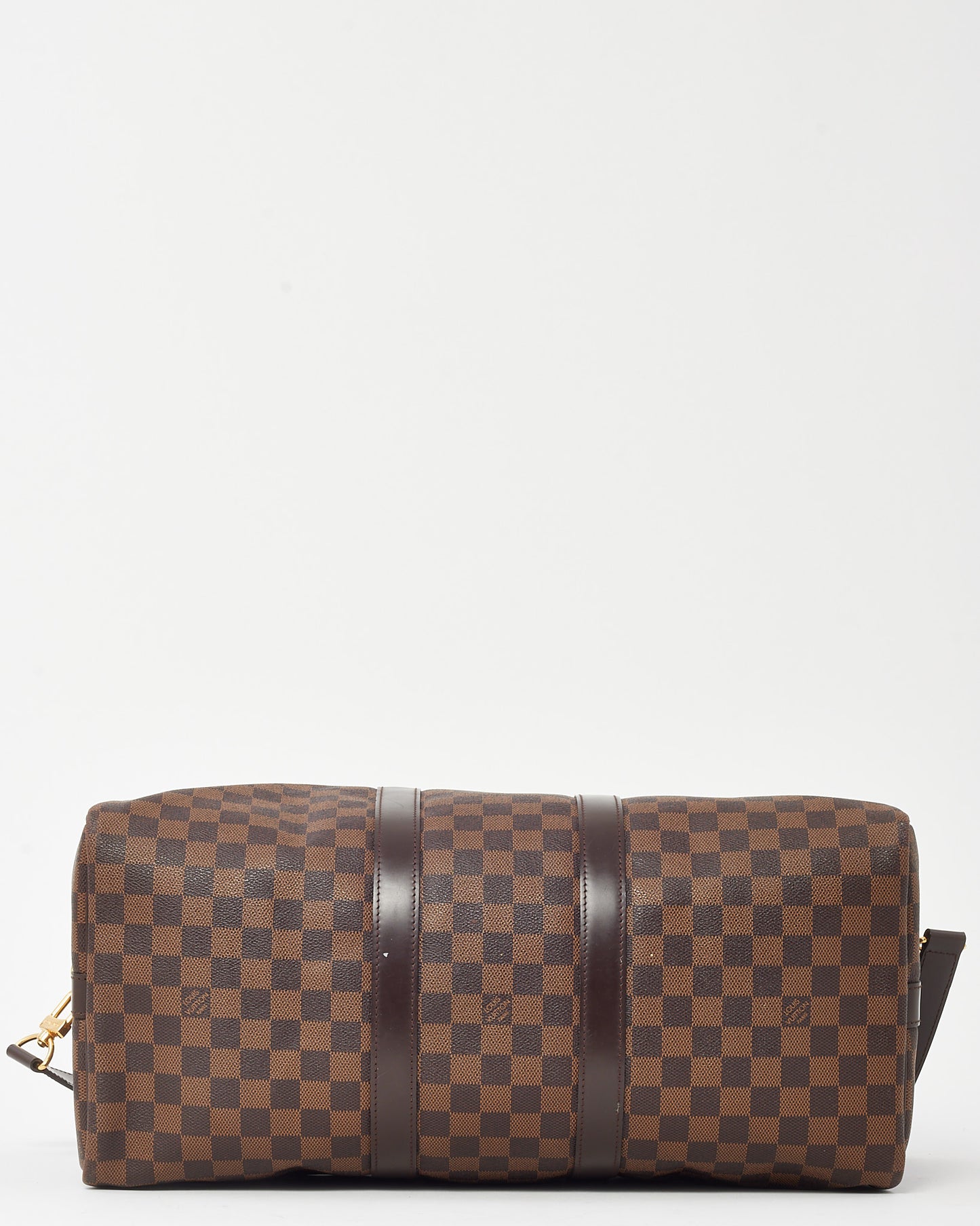 Louis Vuitton Damier Ebene Coated Canvas Keepall Bandoulière 45 with Initials