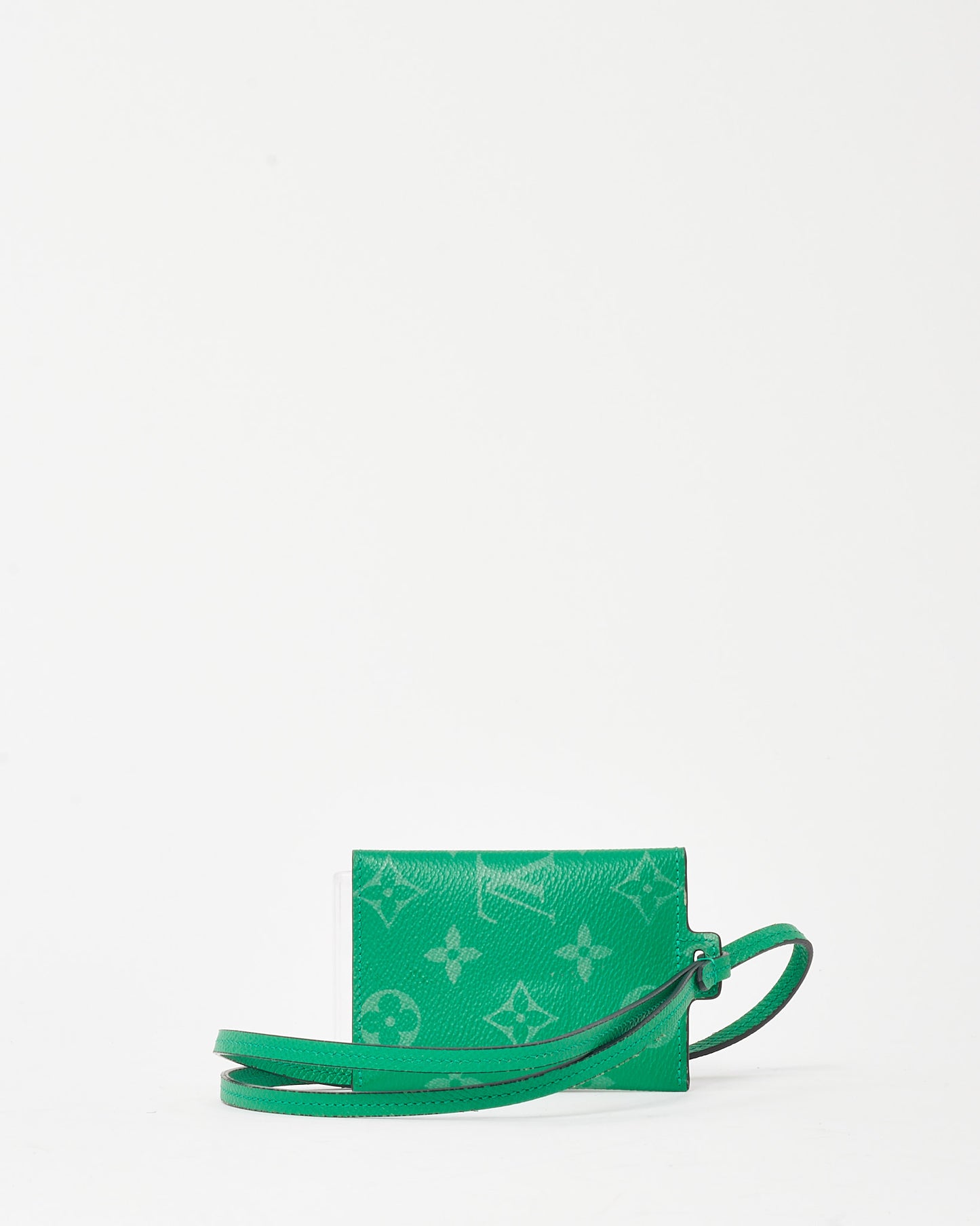 Louis Vuitton Green Monogram Coated Canvas Card Holder Necklace