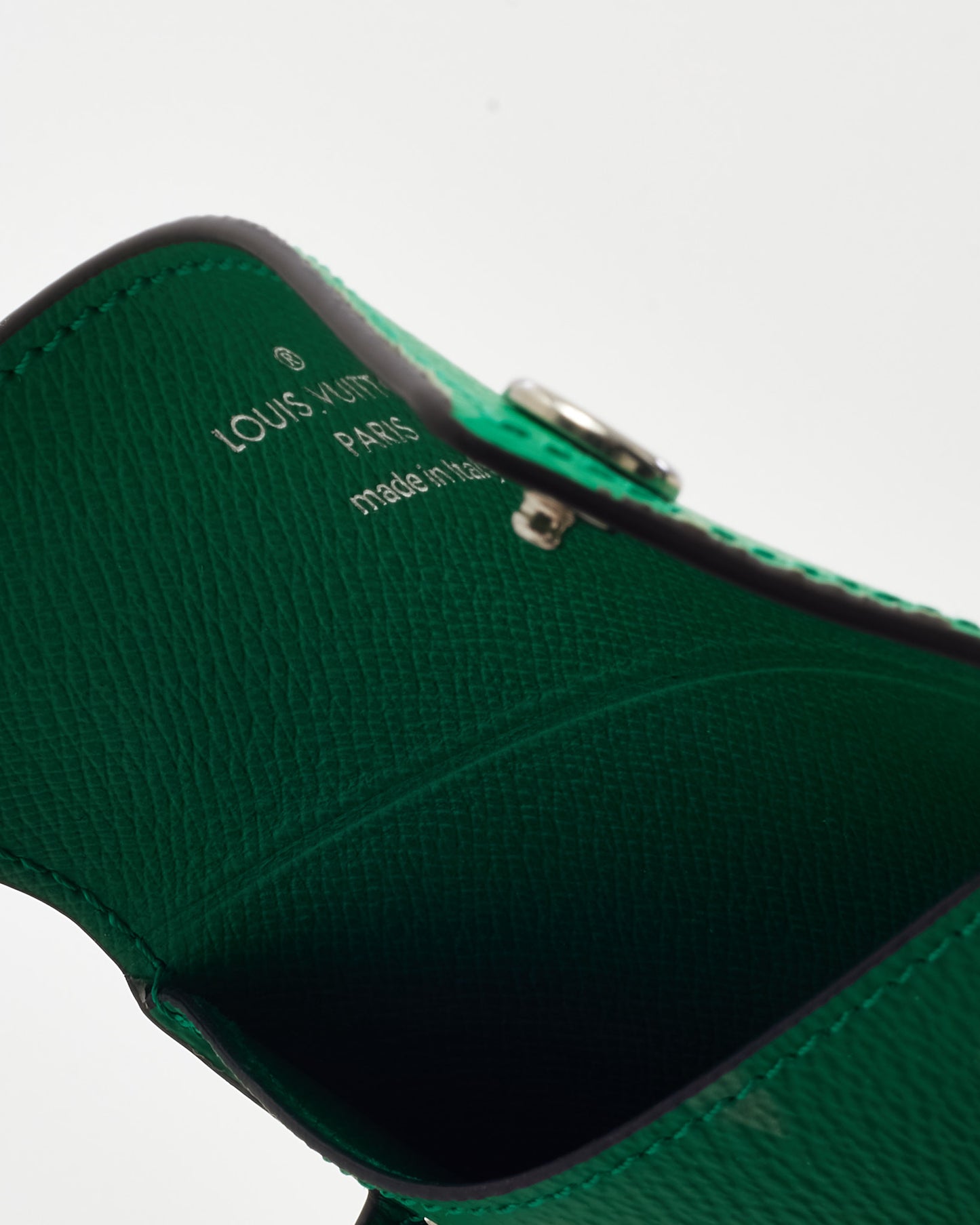 Louis Vuitton Green Monogram Coated Canvas Card Holder Necklace