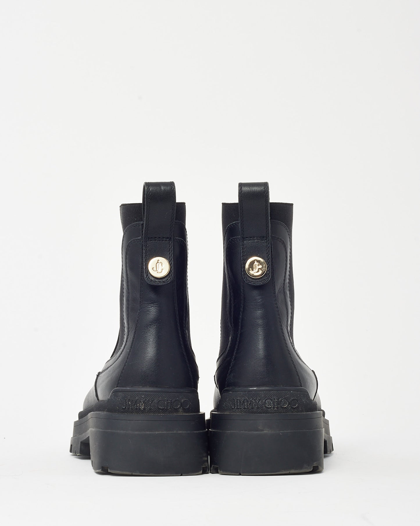 Jimmy Choo Black Leather Veronique Ankle Boots - 40