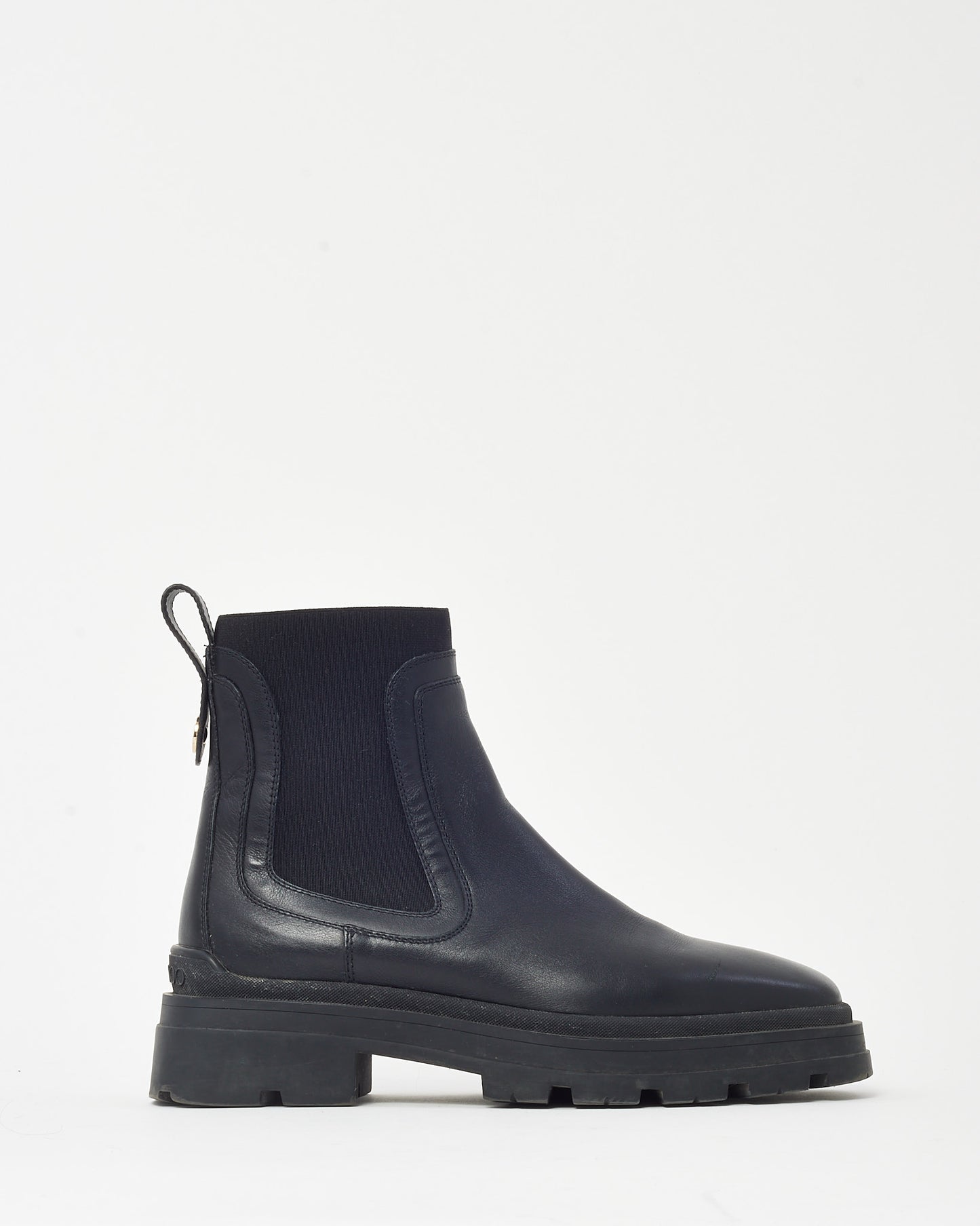 Jimmy Choo Black Leather Veronique Ankle Boots - 40