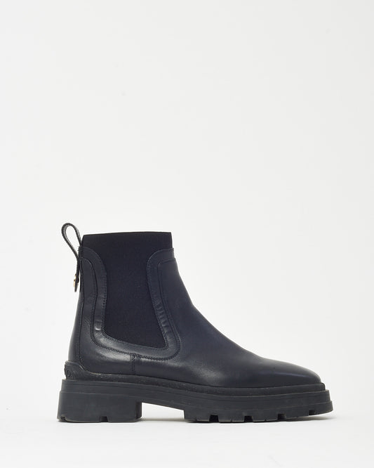 Jimmy Choo Black Leather Veronique Ankle Boots - 40