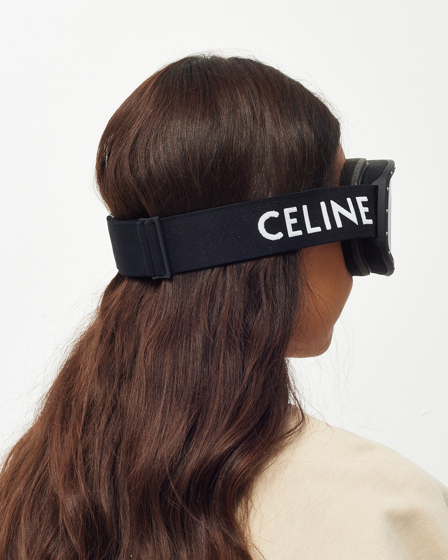 Celine Black and White Logo CL 40196 Ski Mask Goggles