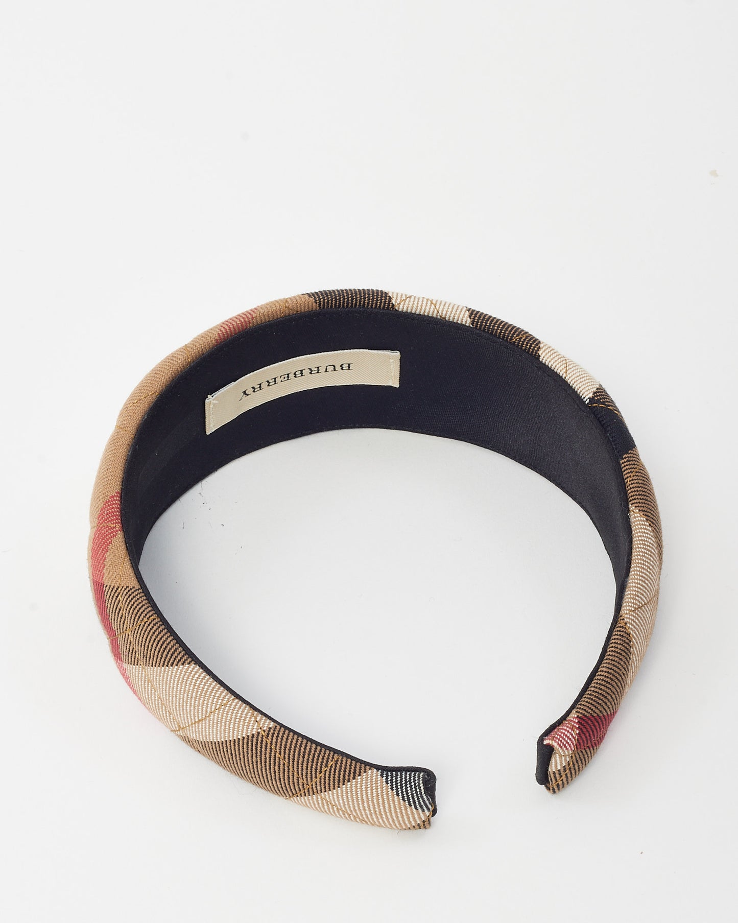 Burberry Brown House Check Canvas Quilted Headband