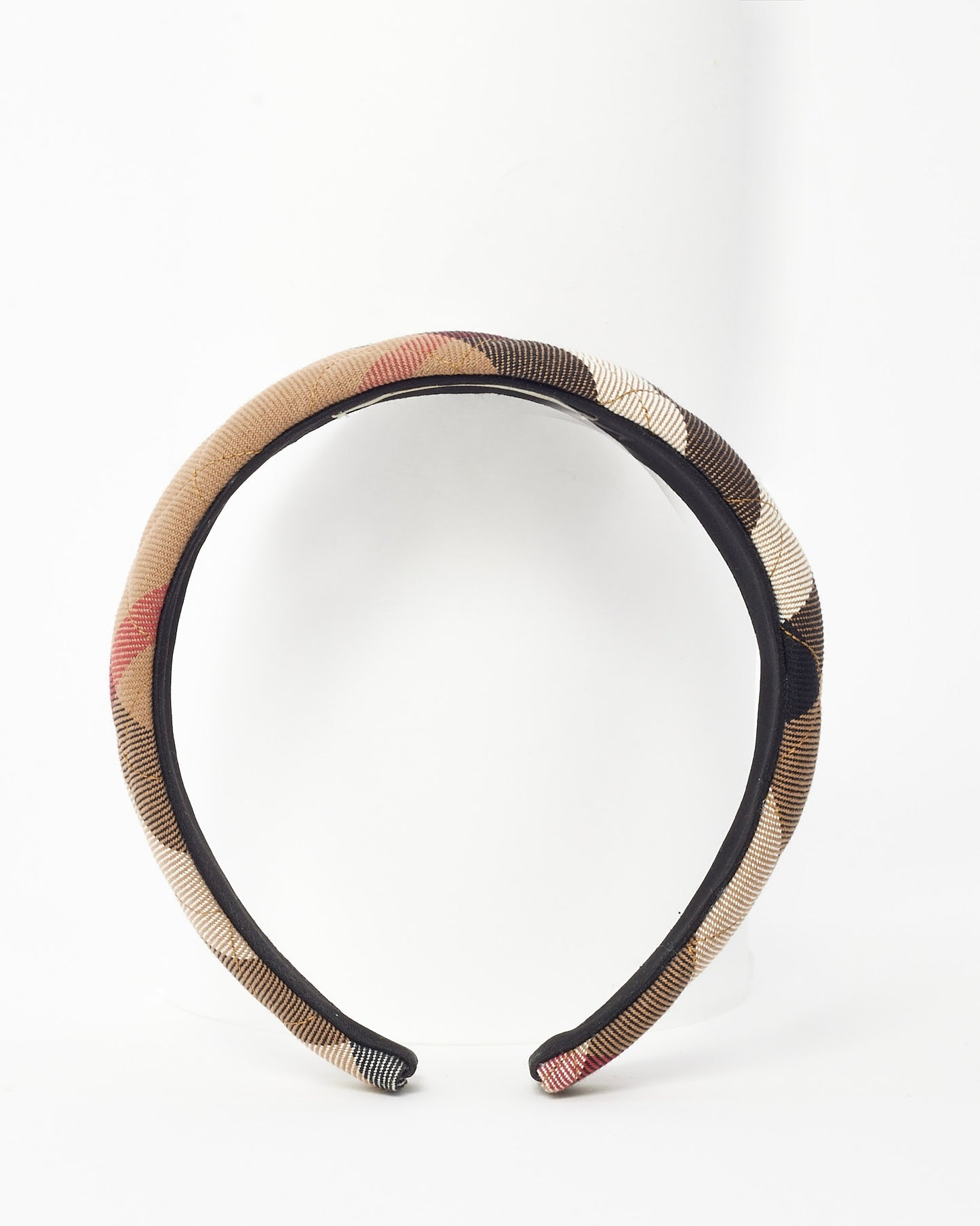 Burberry Brown House Check Canvas Quilted Headband