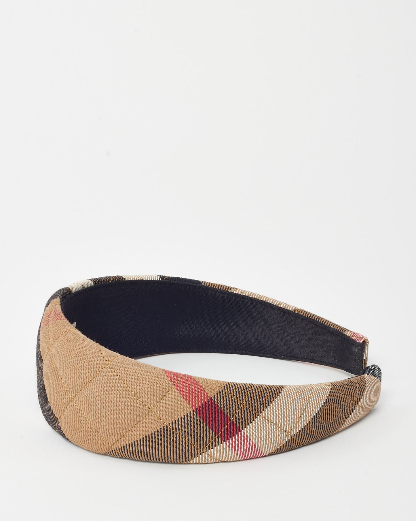 Burberry Brown House Check Canvas Quilted Headband