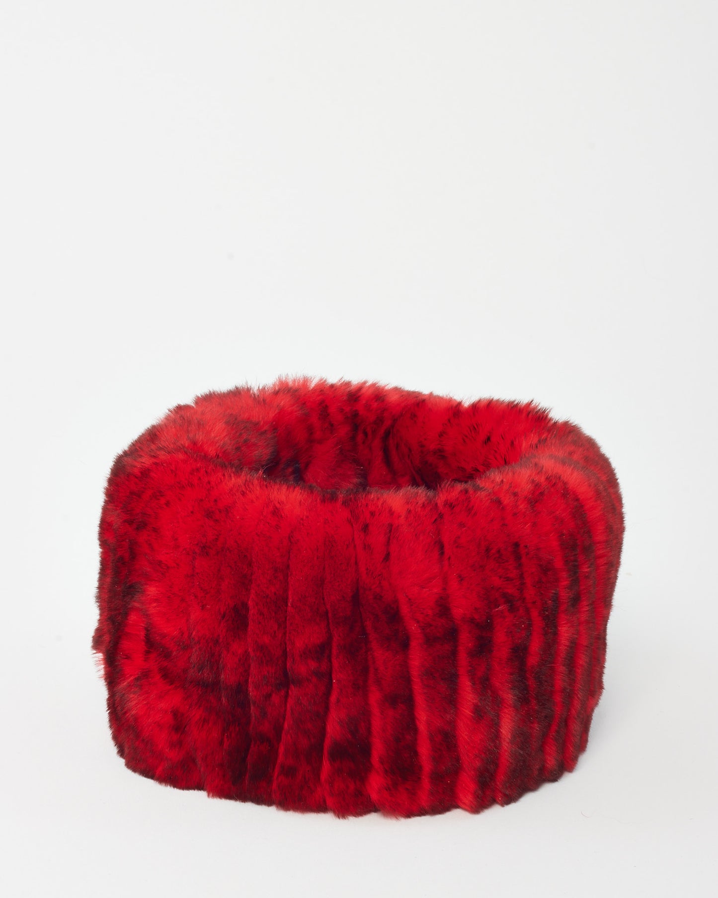 Red Rabbit Fur Headband