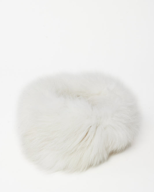 White Fox Fur Headband