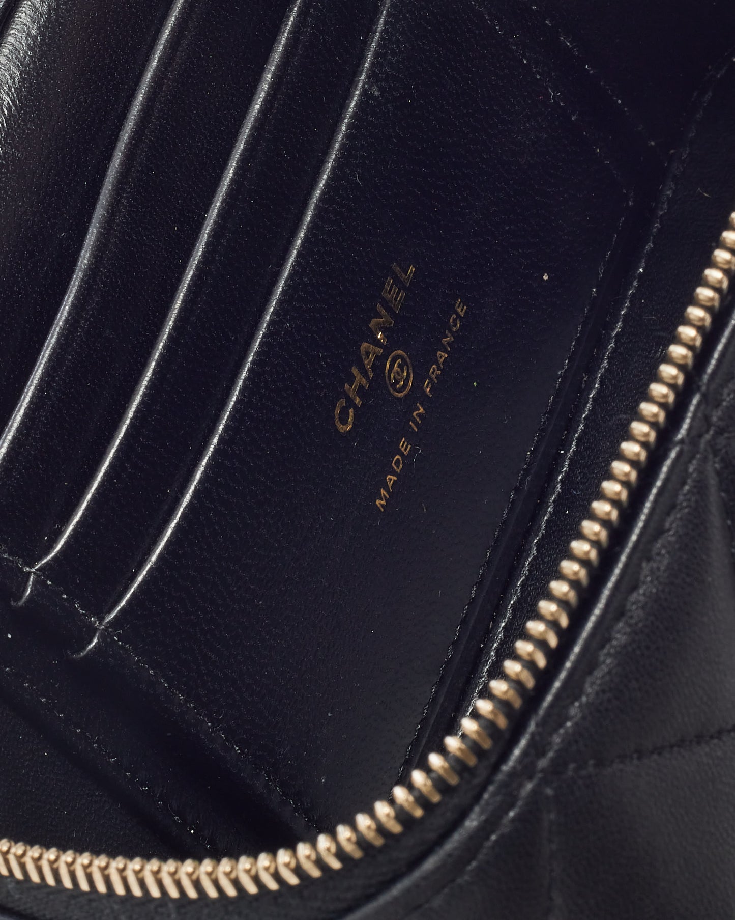 Chanel Black Lambskin Leather Top Handle Chain Vanity Bag GHW