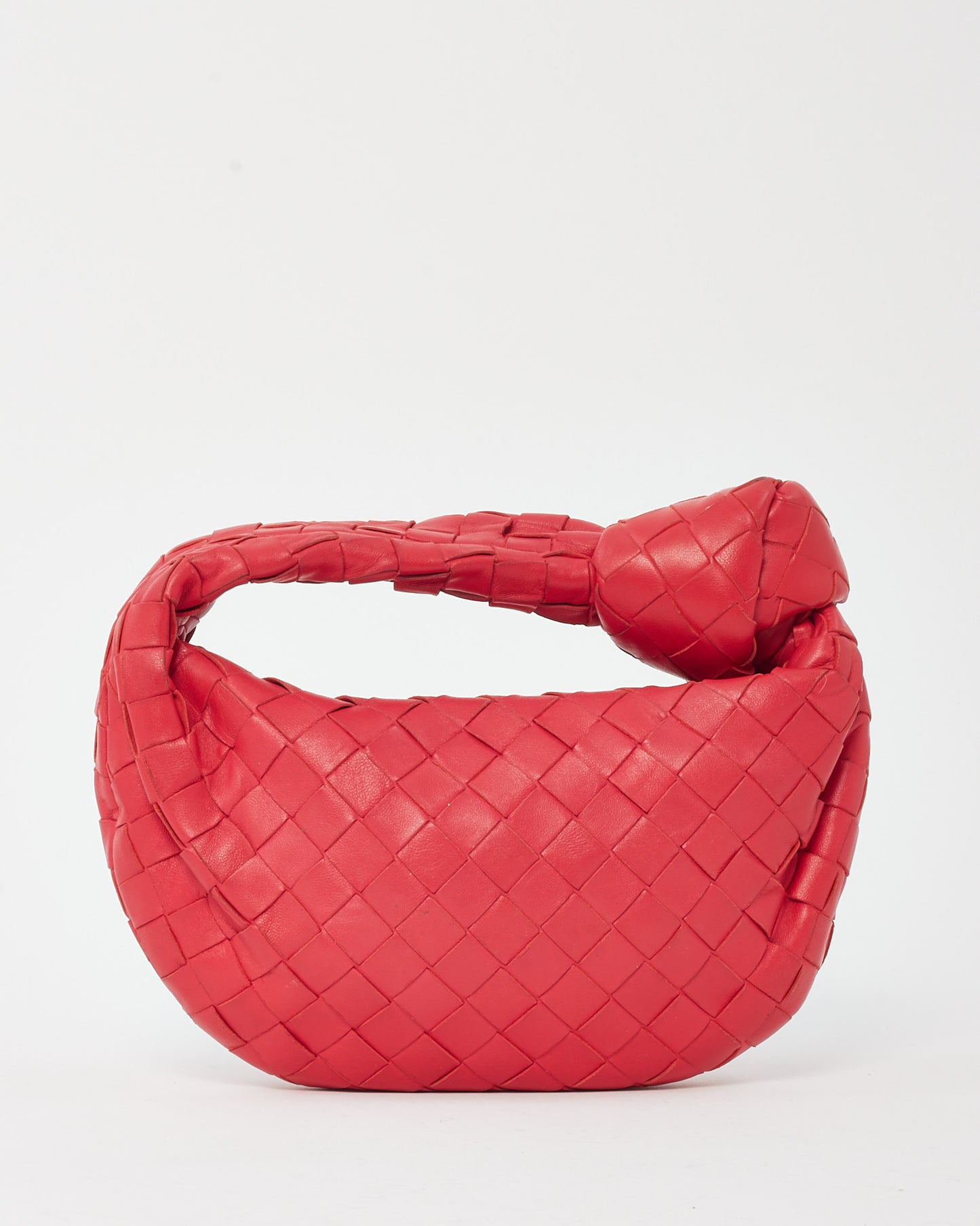 Bottega Veneta Red Intrecciato Leather Mini Jodie Bag