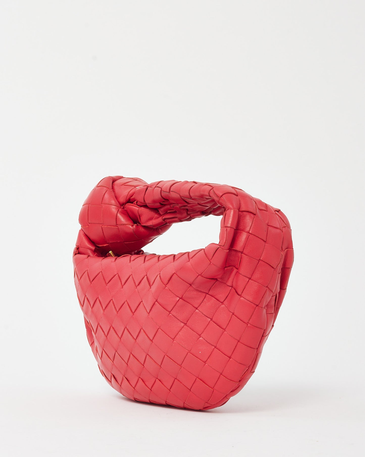 Bottega Veneta Red Intrecciato Leather Mini Jodie Bag
