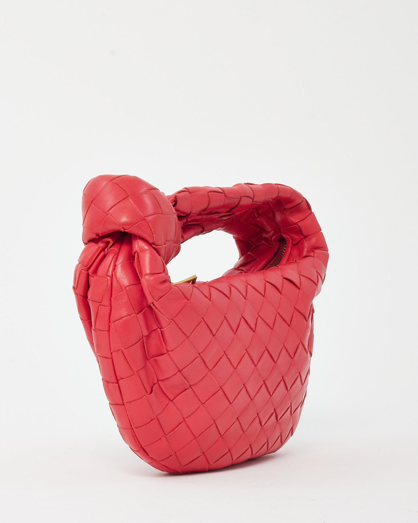 Bottega Veneta Red Intrecciato Leather Mini Jodie Bag
