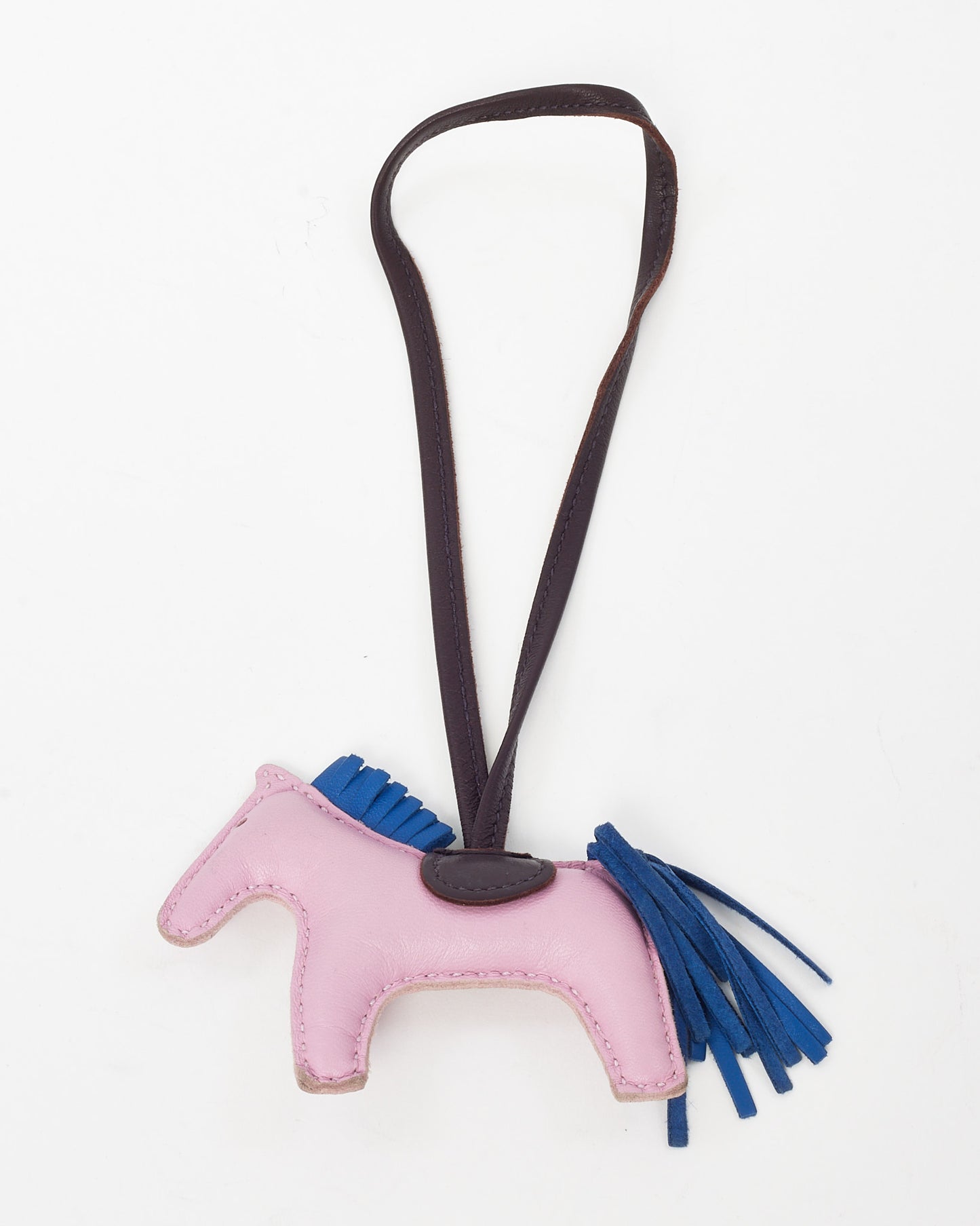 Hermès Pink/Brown/Blue Lambskin Leather GriGri Rodeo Bag Charm PM