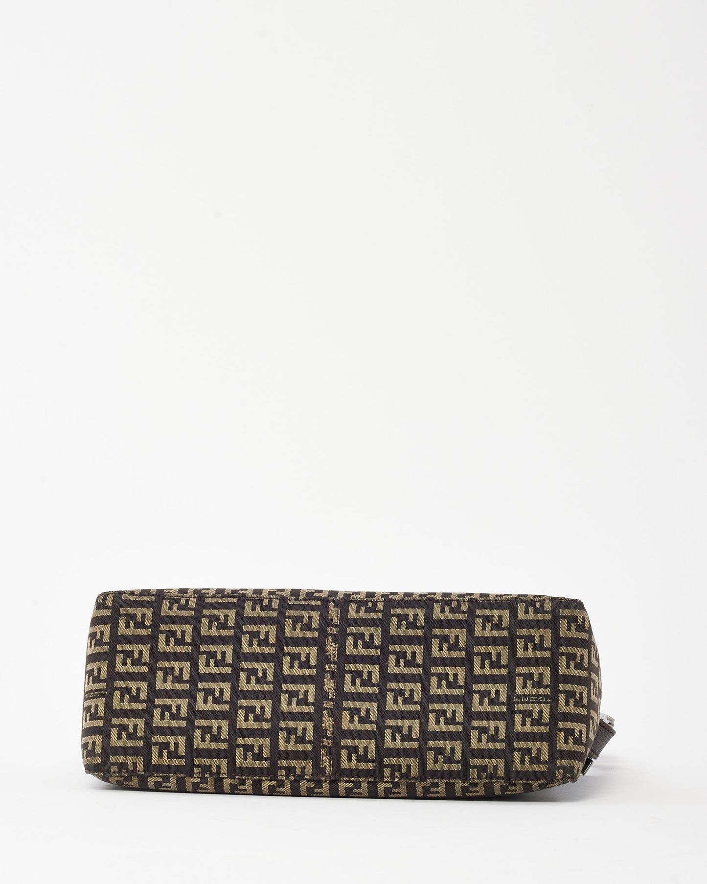 Fendi Brown and Beige FF Zucchino Canvas Small Pochette Bag