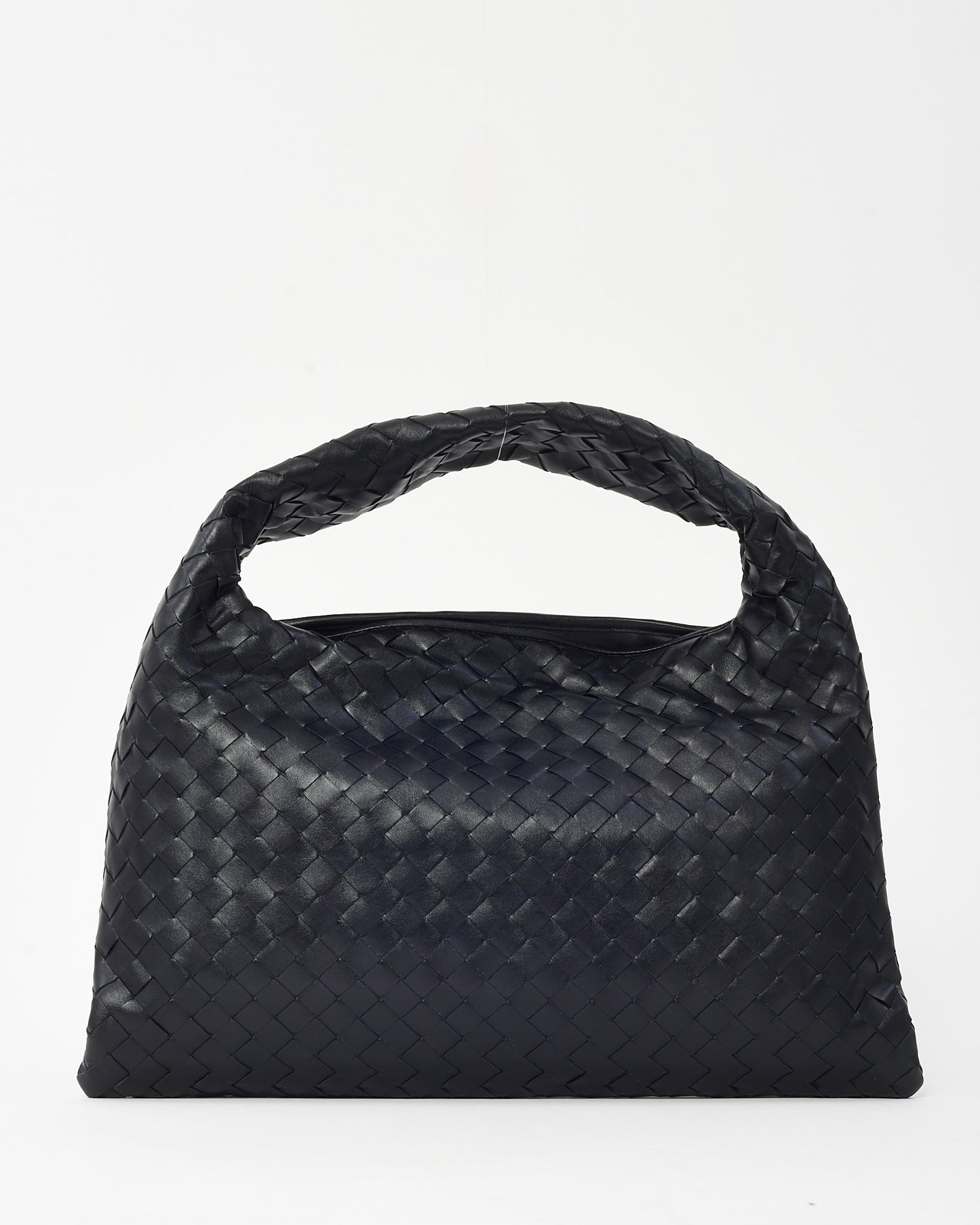 Bottega Veneta Black Intrecciato Leather Small Hop Shoulder Bag
