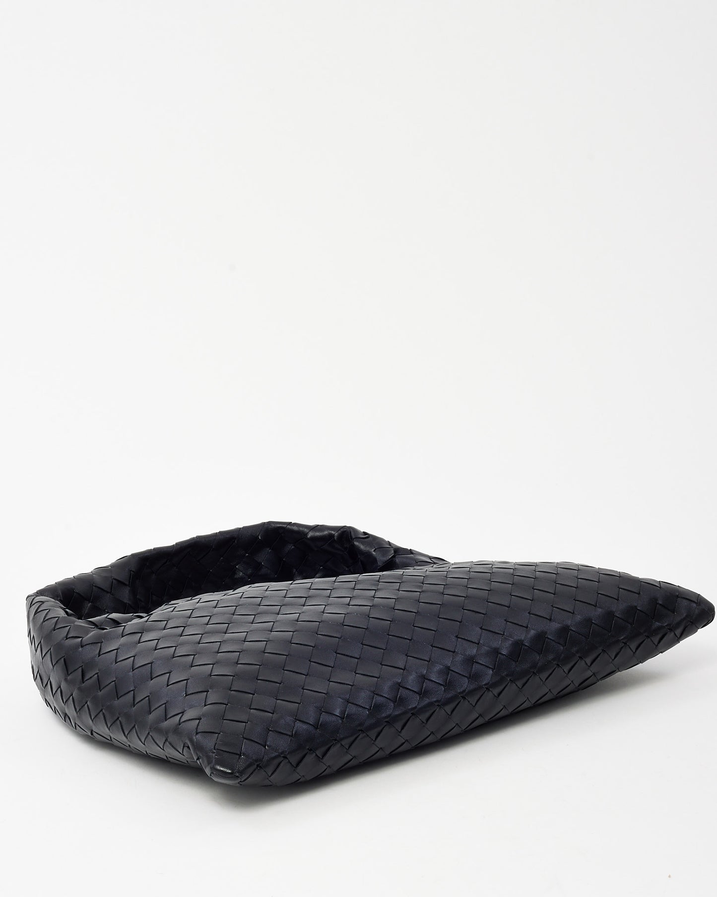 Bottega Veneta Black Intrecciato Leather Small Hop Shoulder Bag