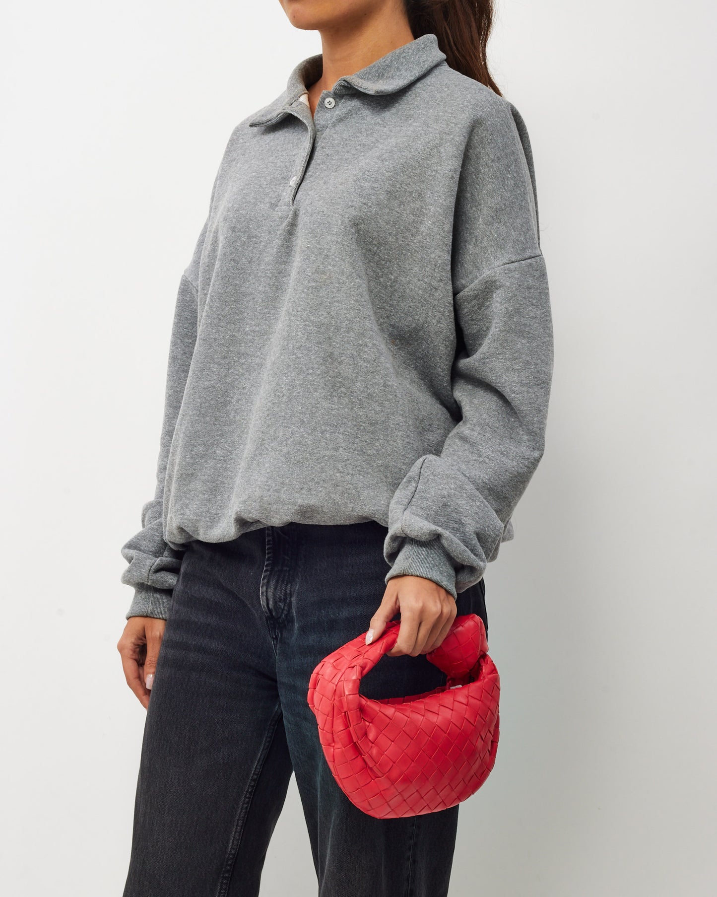 Bottega Veneta Red Intrecciato Leather Mini Jodie Bag