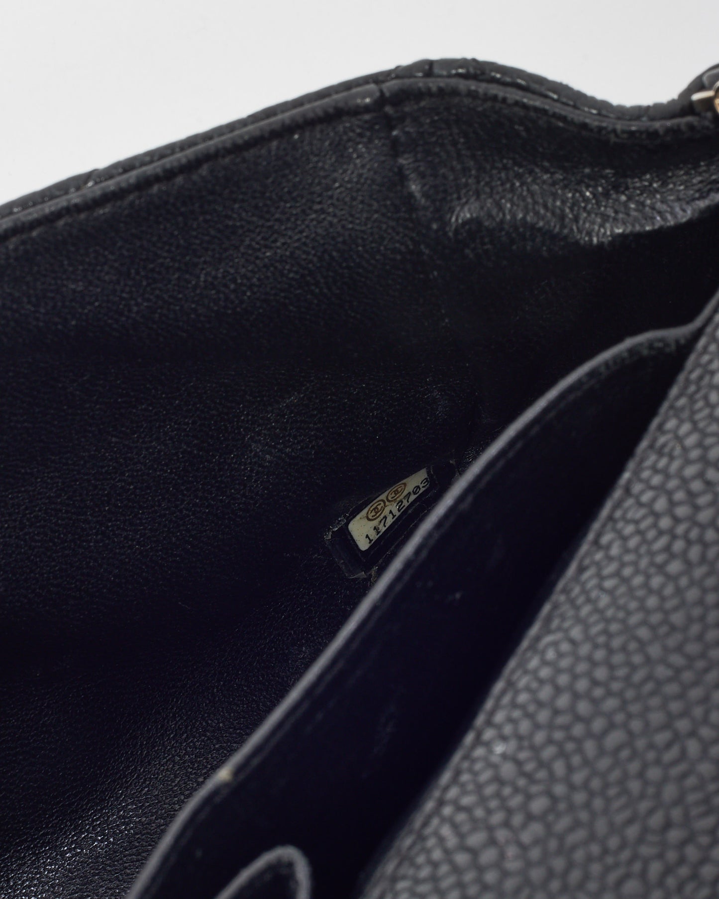 Chanel Black Caviar Leather E/W Single Flap Bag SHW