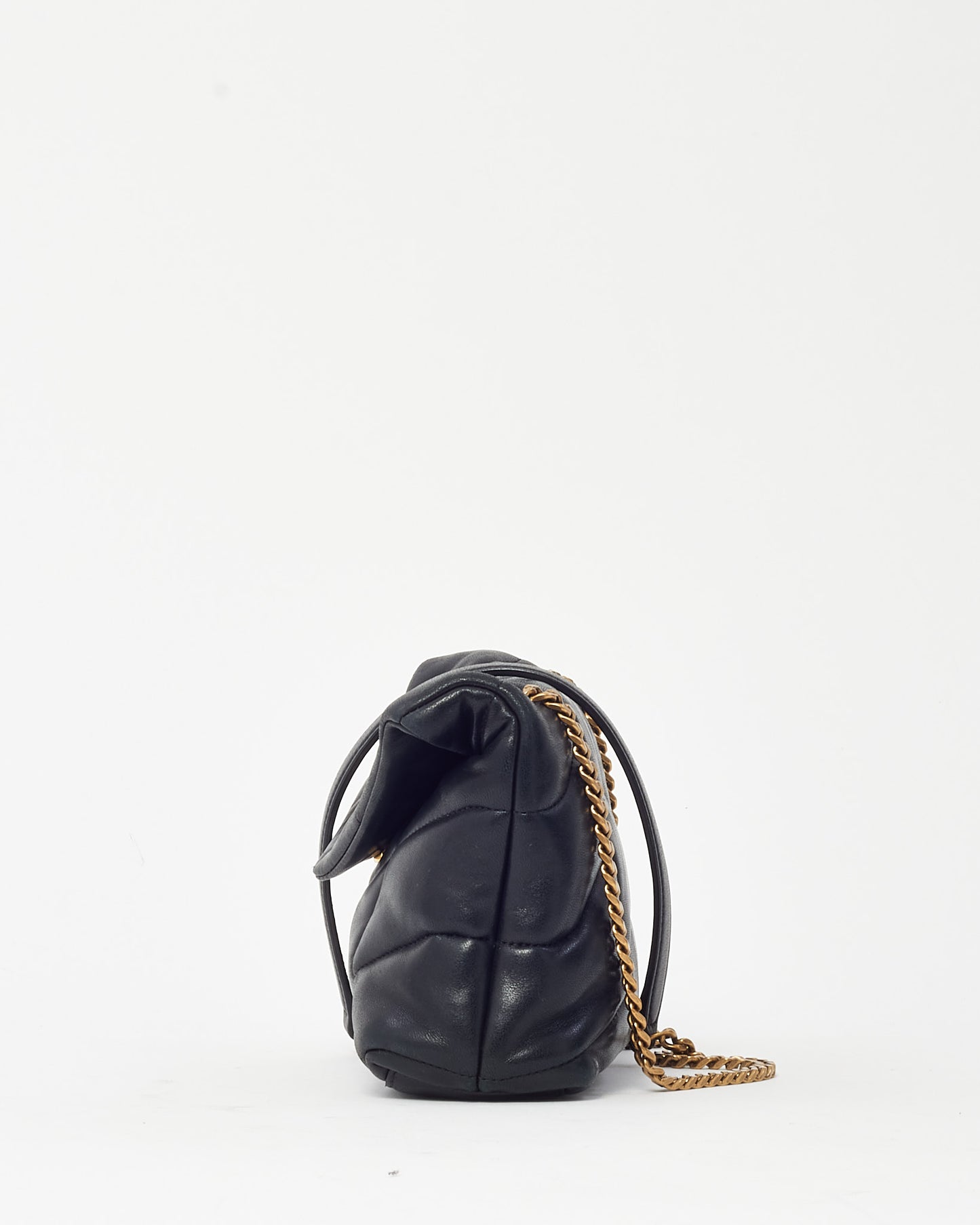 Saint Laurent Black Lambskin Leather Toy Puffer Shoulder Bag GHW