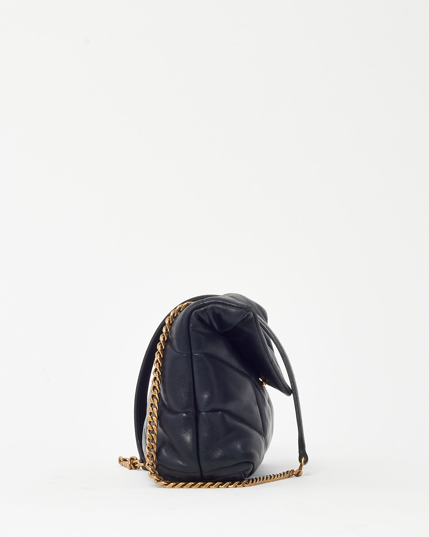 Saint Laurent Black Lambskin Leather Toy Puffer Shoulder Bag GHW