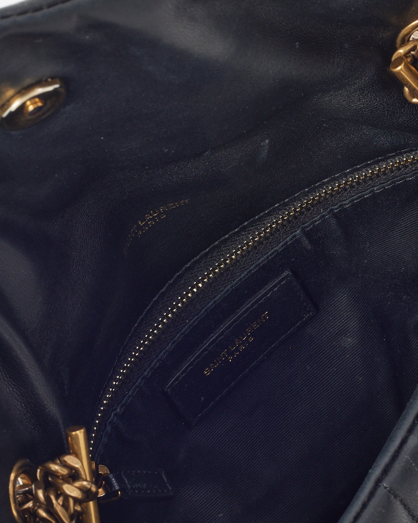 Saint Laurent Black Lambskin Leather Toy Puffer Shoulder Bag GHW