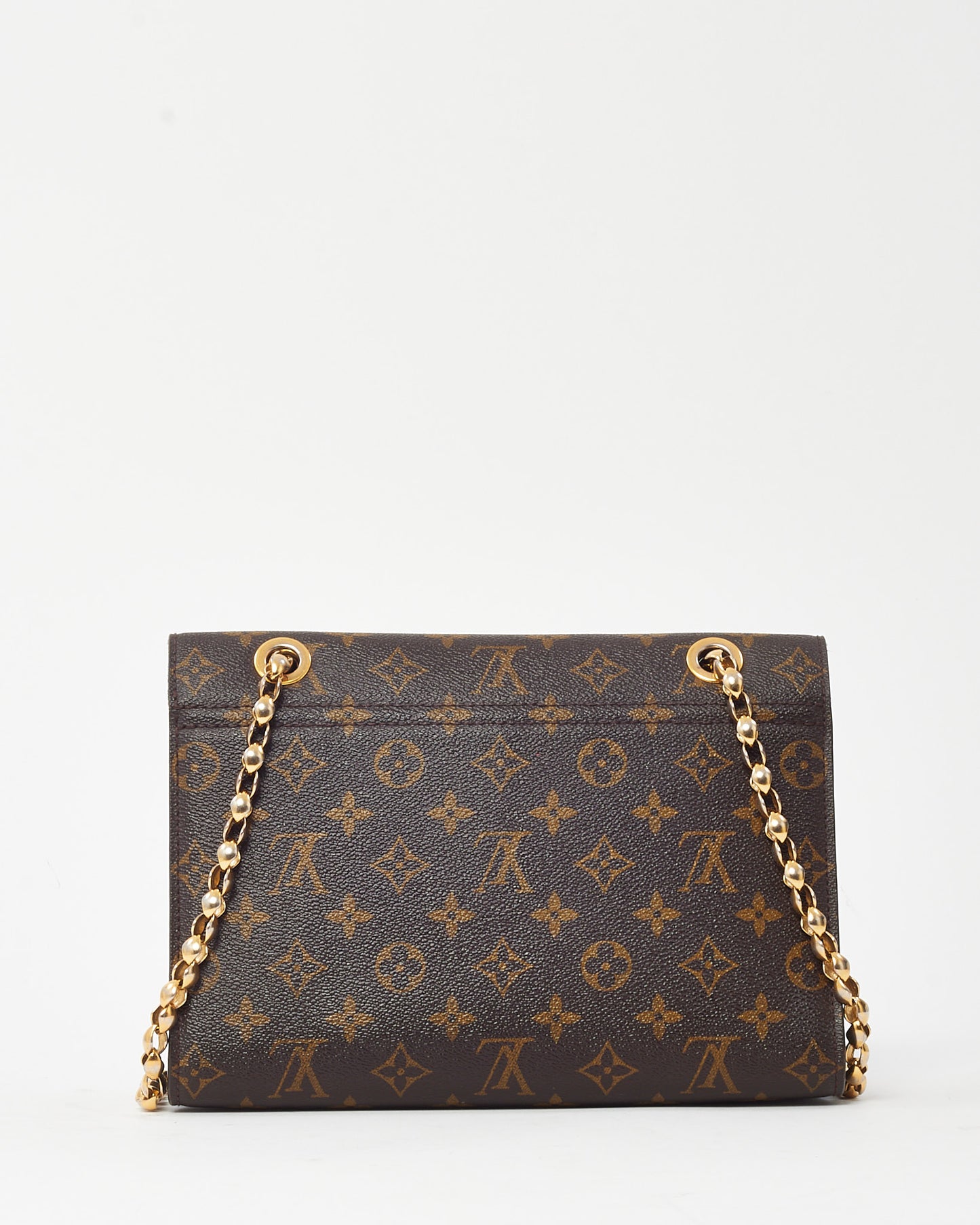 Louis Vuitton Black and Monogram Canvas Victoire Chain Shoulder Bag
