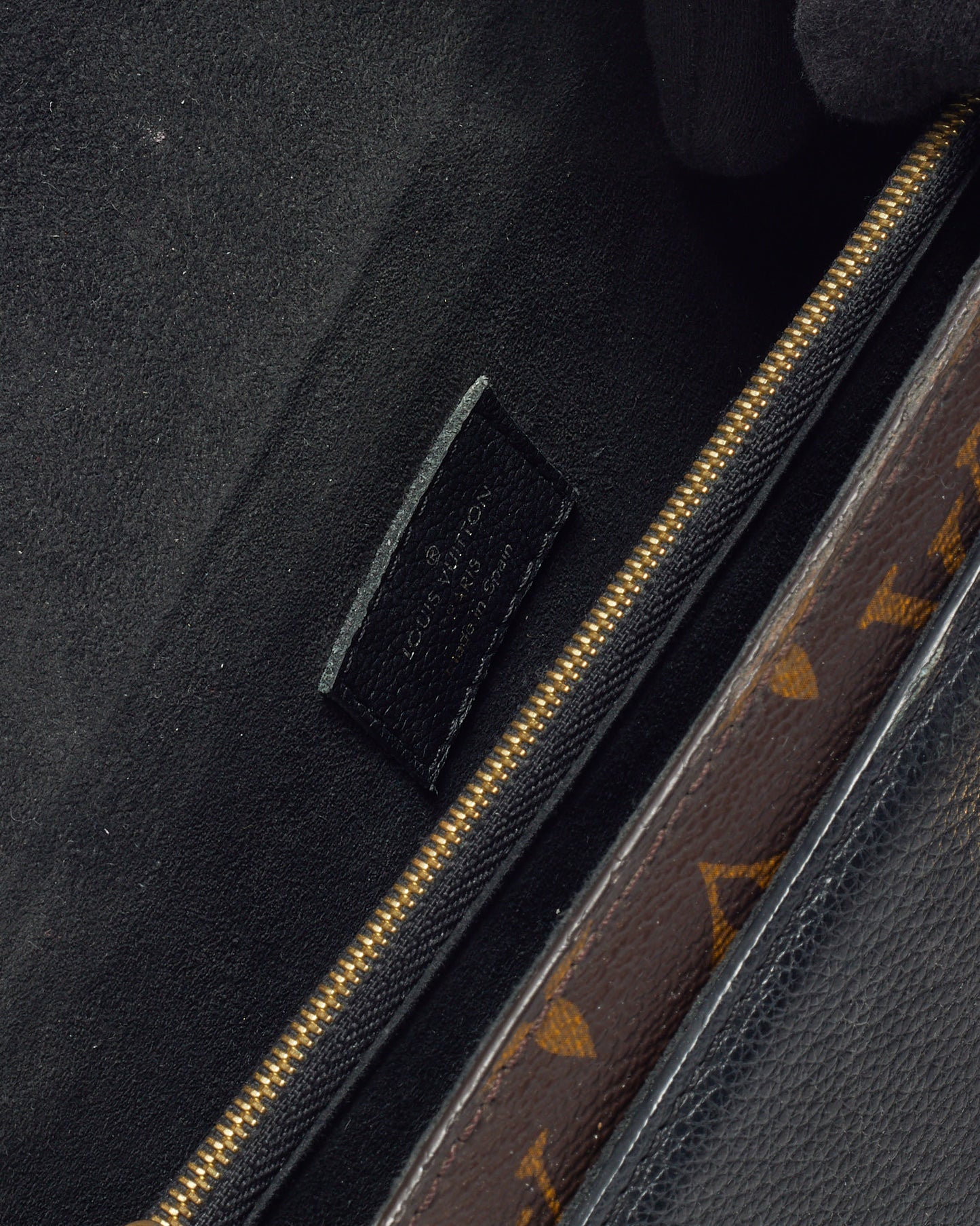 Louis Vuitton Black and Monogram Canvas Victoire Chain Shoulder Bag