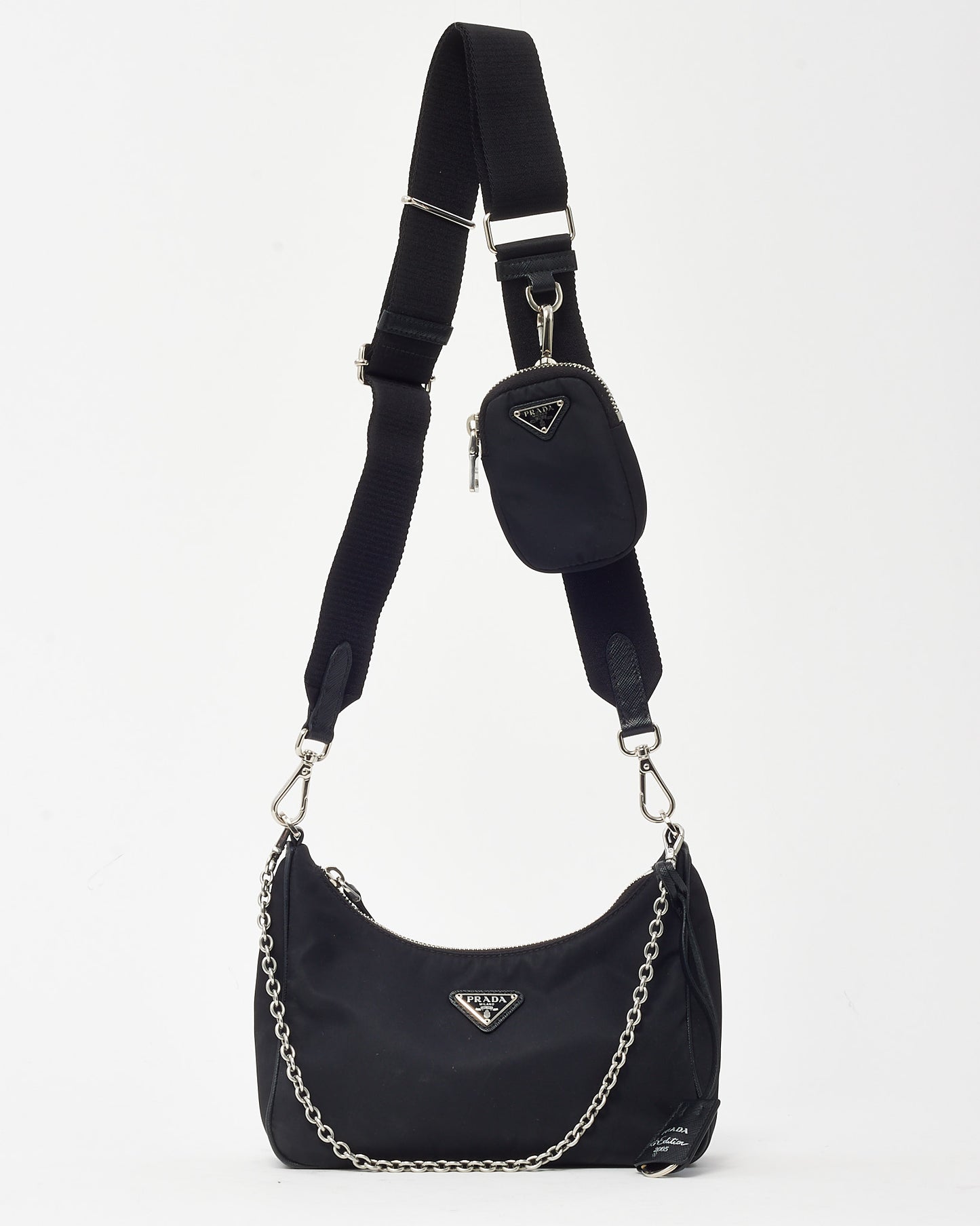 Prada Black Nylon 2005 Re-Nylon Edition Crossbody Bag