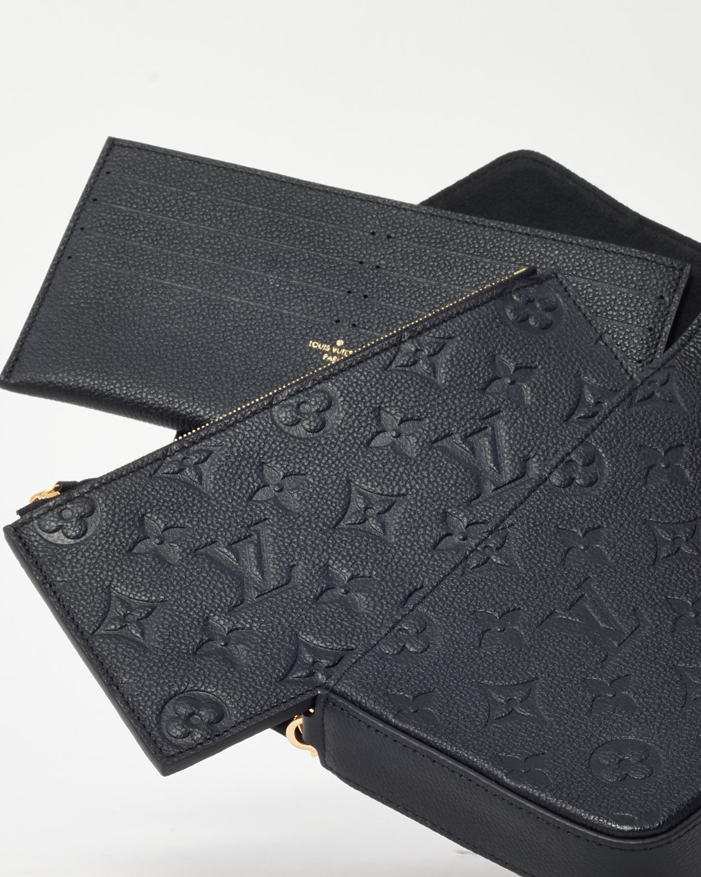 Louis Vuitton Black Monogram Empreinte Leather Felicie Pochette Bag