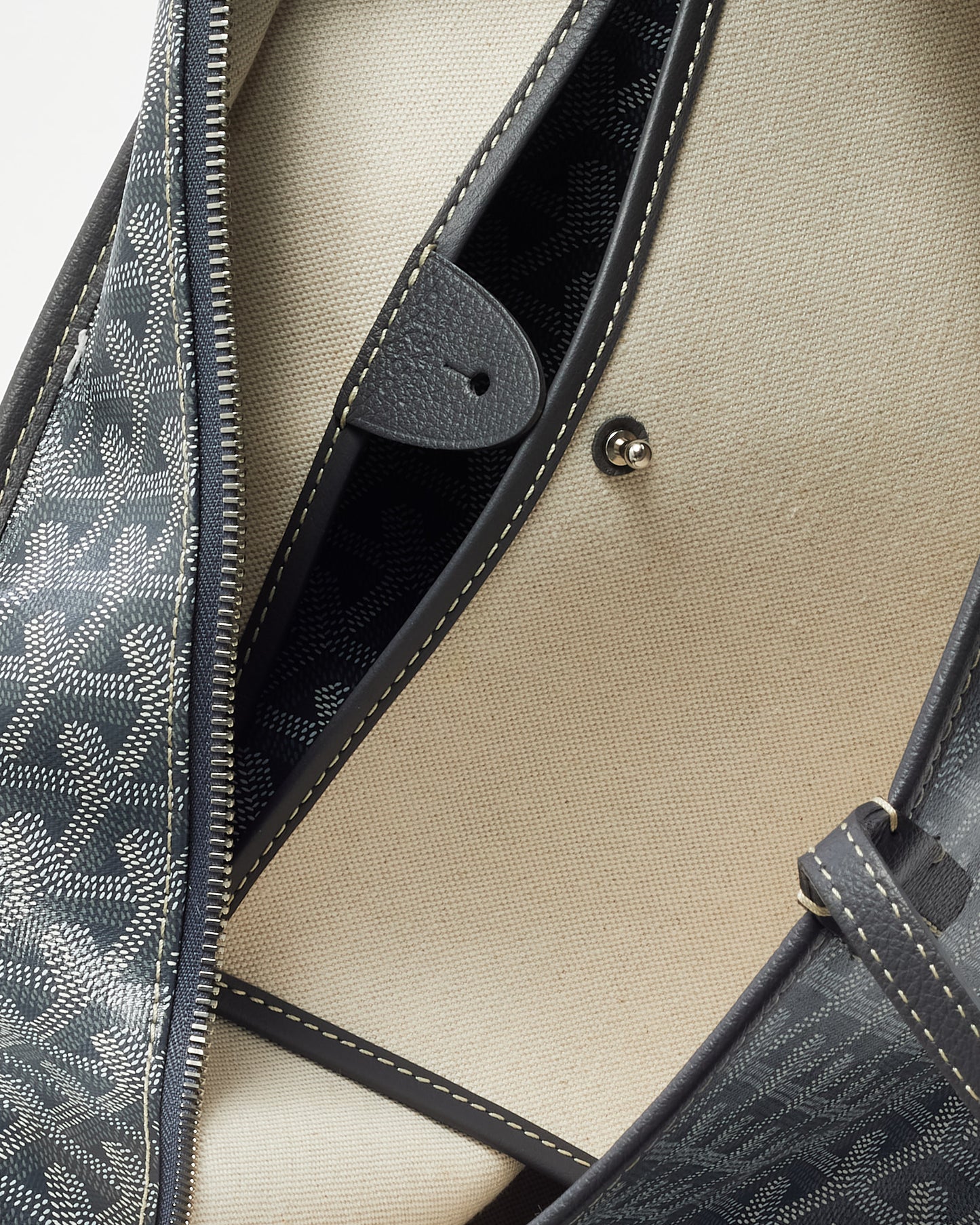 Goyard Grey Goyardine Coated Canvas Artois PM Tote Bag