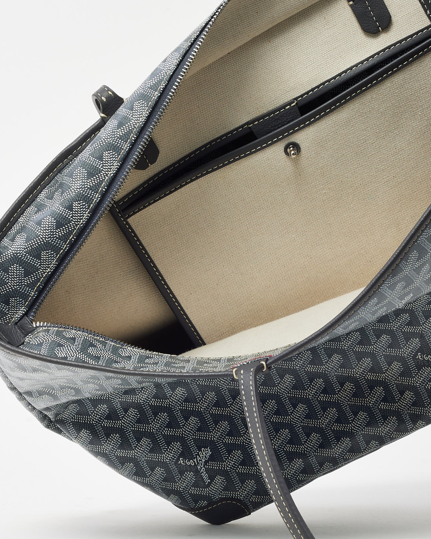 Goyard Grey Goyardine Coated Canvas Artois PM Tote Bag